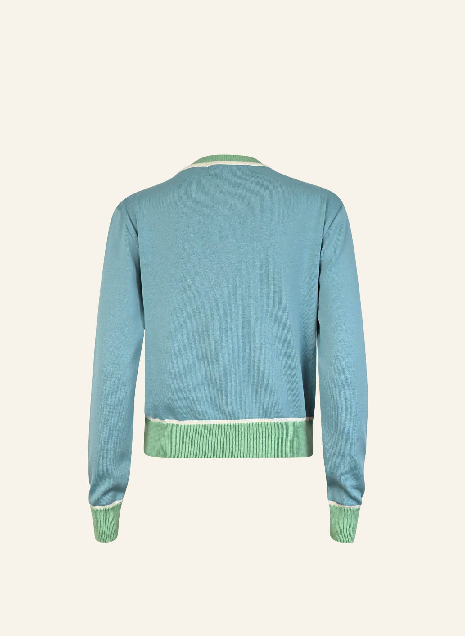 Vera Cardigan - Teal Puffins