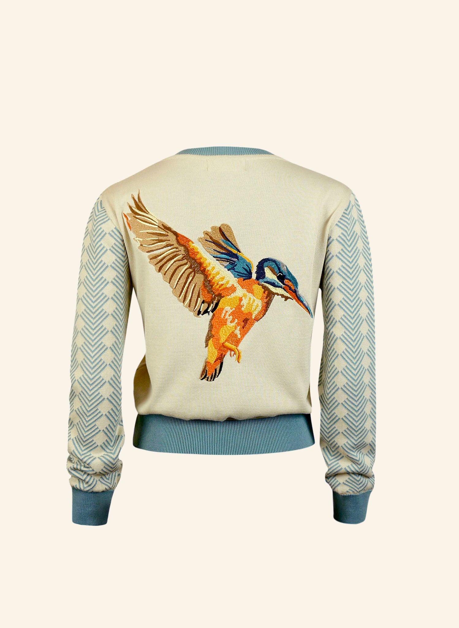 Vera Cardigan - Ivory Kingfisher