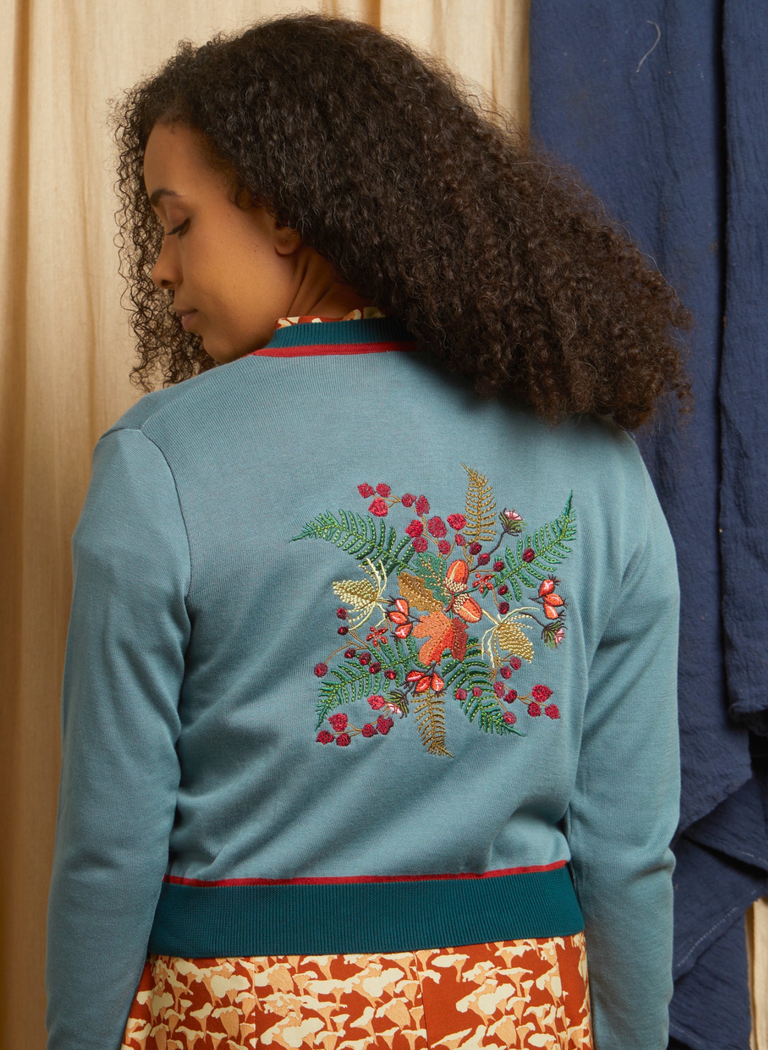 Vera - Mineral Blue Hedgerow Cardigan