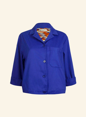 Blue Workwear Jacket | 100% Organic Cotton | Made in London