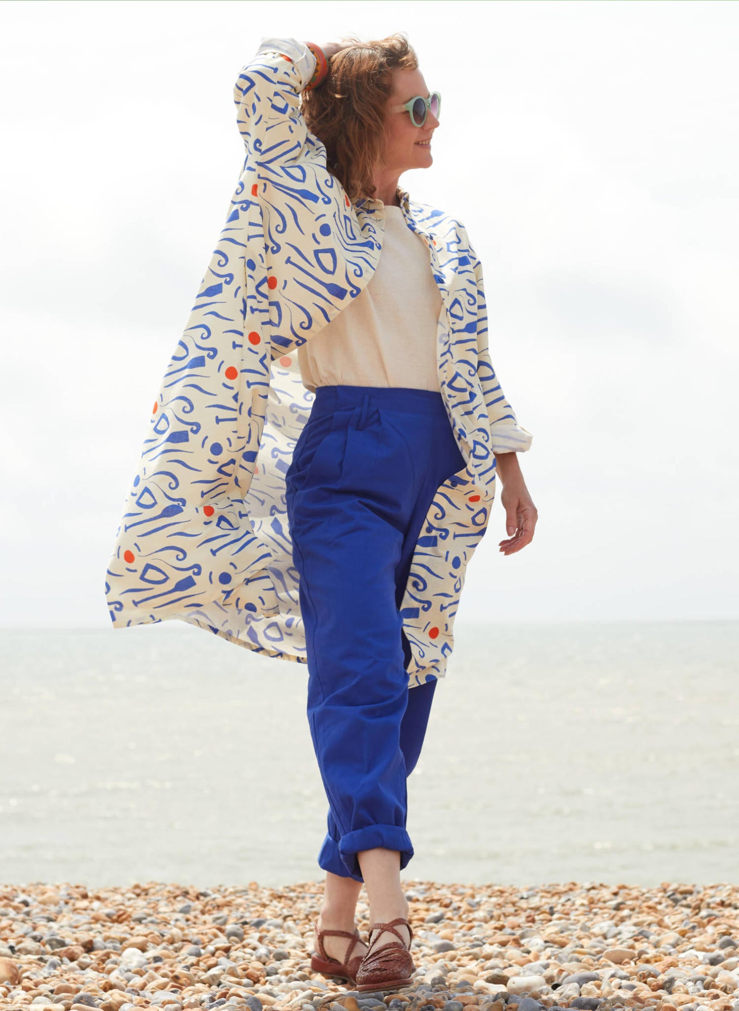 Wilma Trousers - Cobalt Blue Cotton