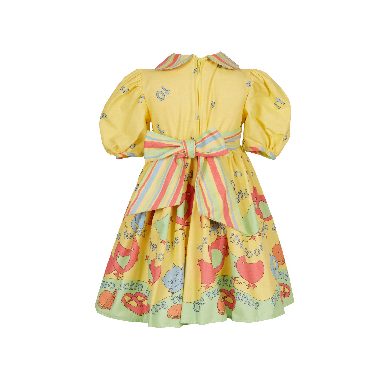 Remnant - 2m - Lemon Buckle My Shoe - Jersey Cotton