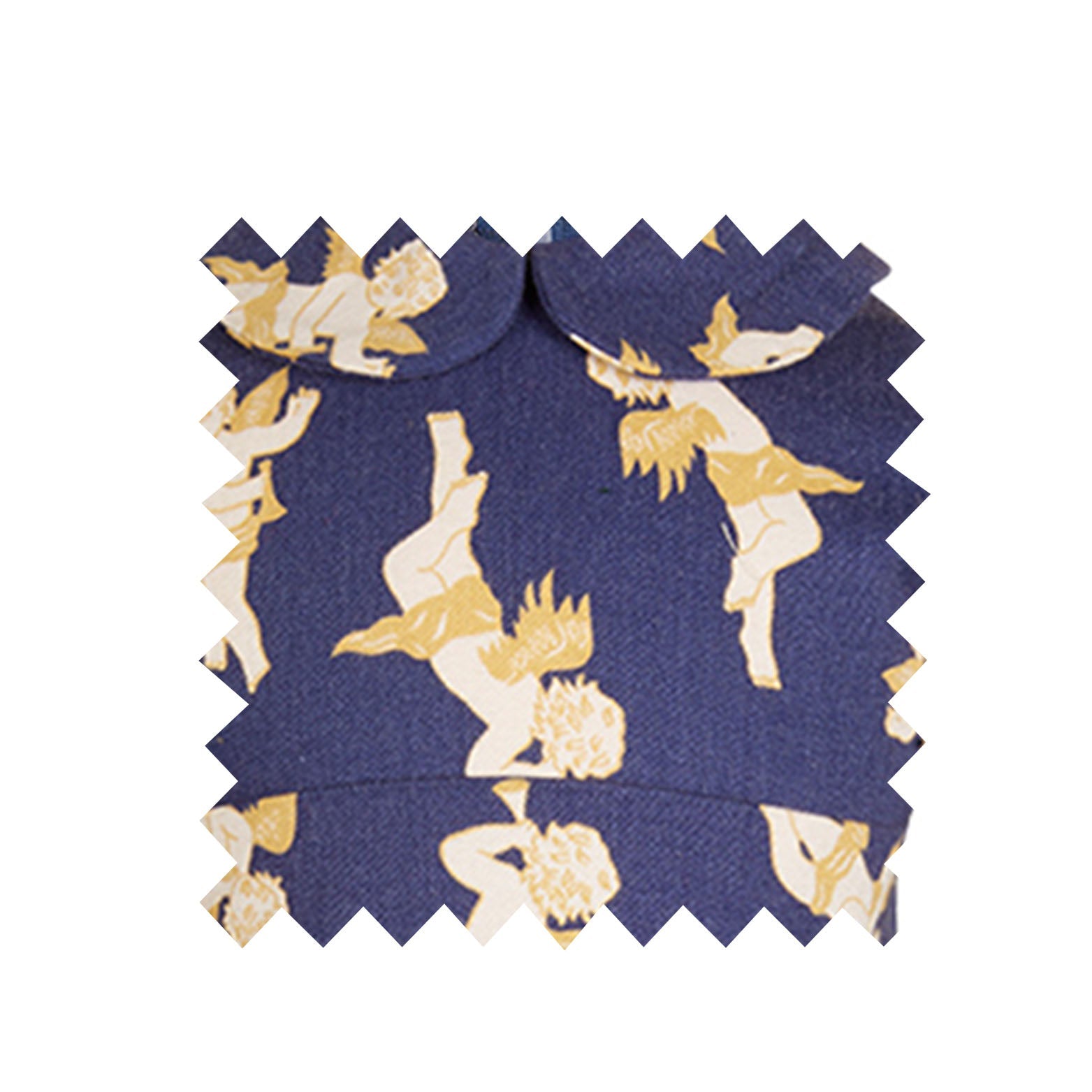 Navy Cherubs Fabric - Cotton Jersey