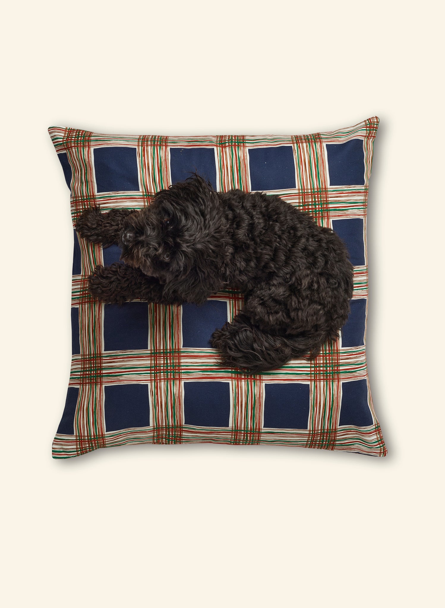 Simple Cushion Cover - Navy Checks