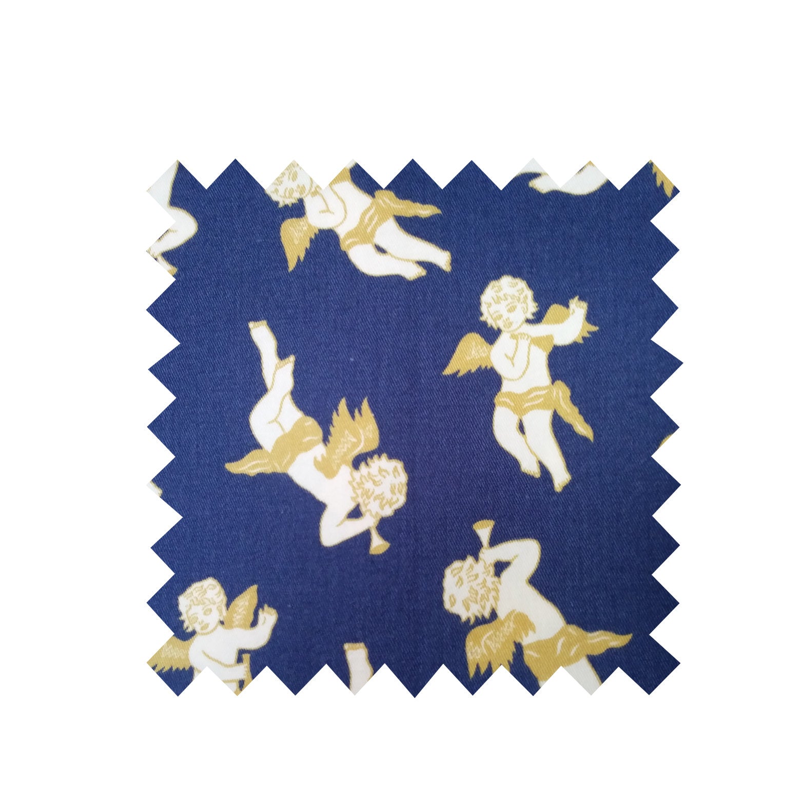 Remnant - 140cm x 140cm - Navy Cherub Fabric - Cotton Jersey