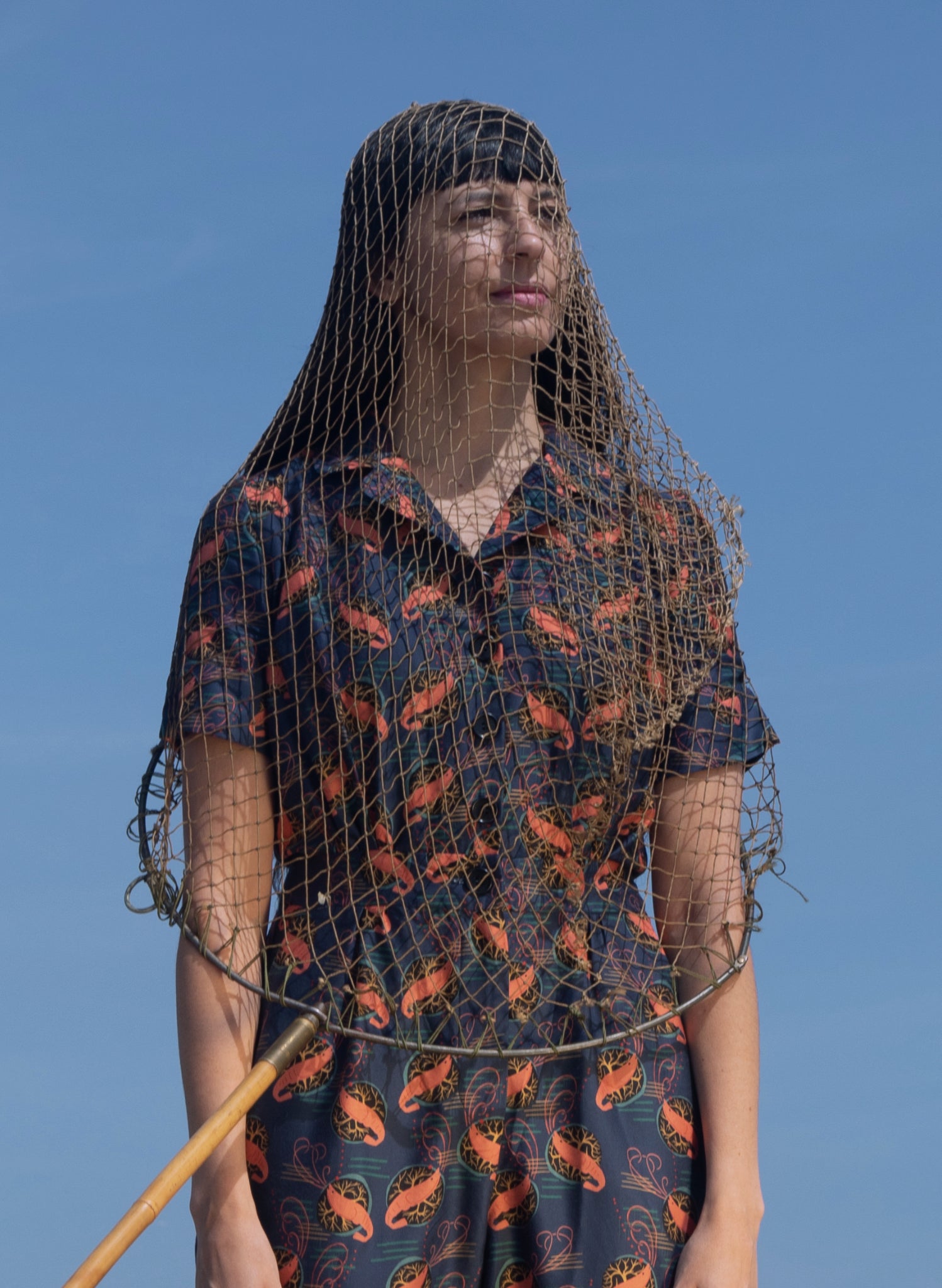 Francesca Long Jumpsuit - Navy Prawn Cocktail