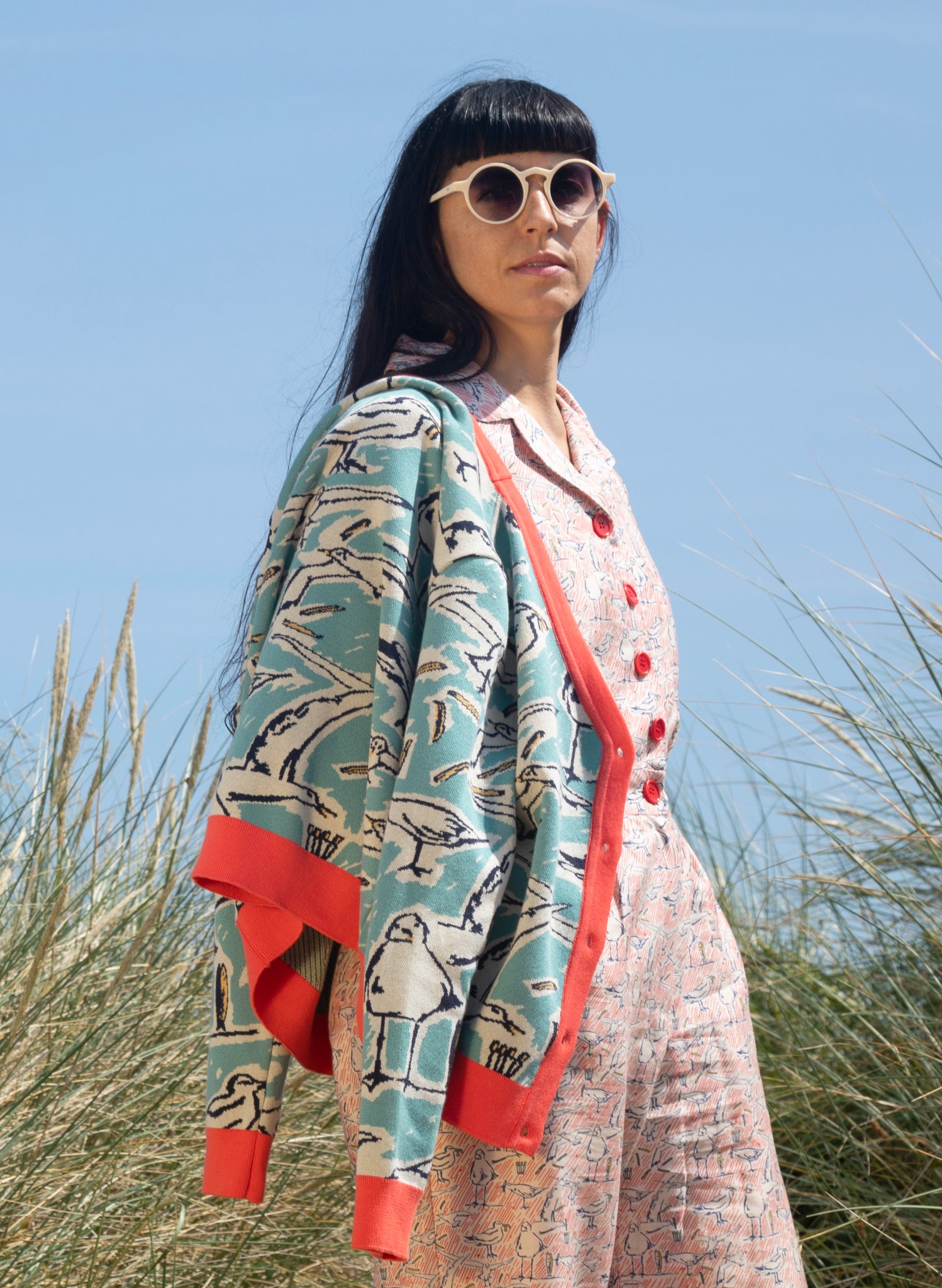 Hilda Cardigan - Teal Seagull