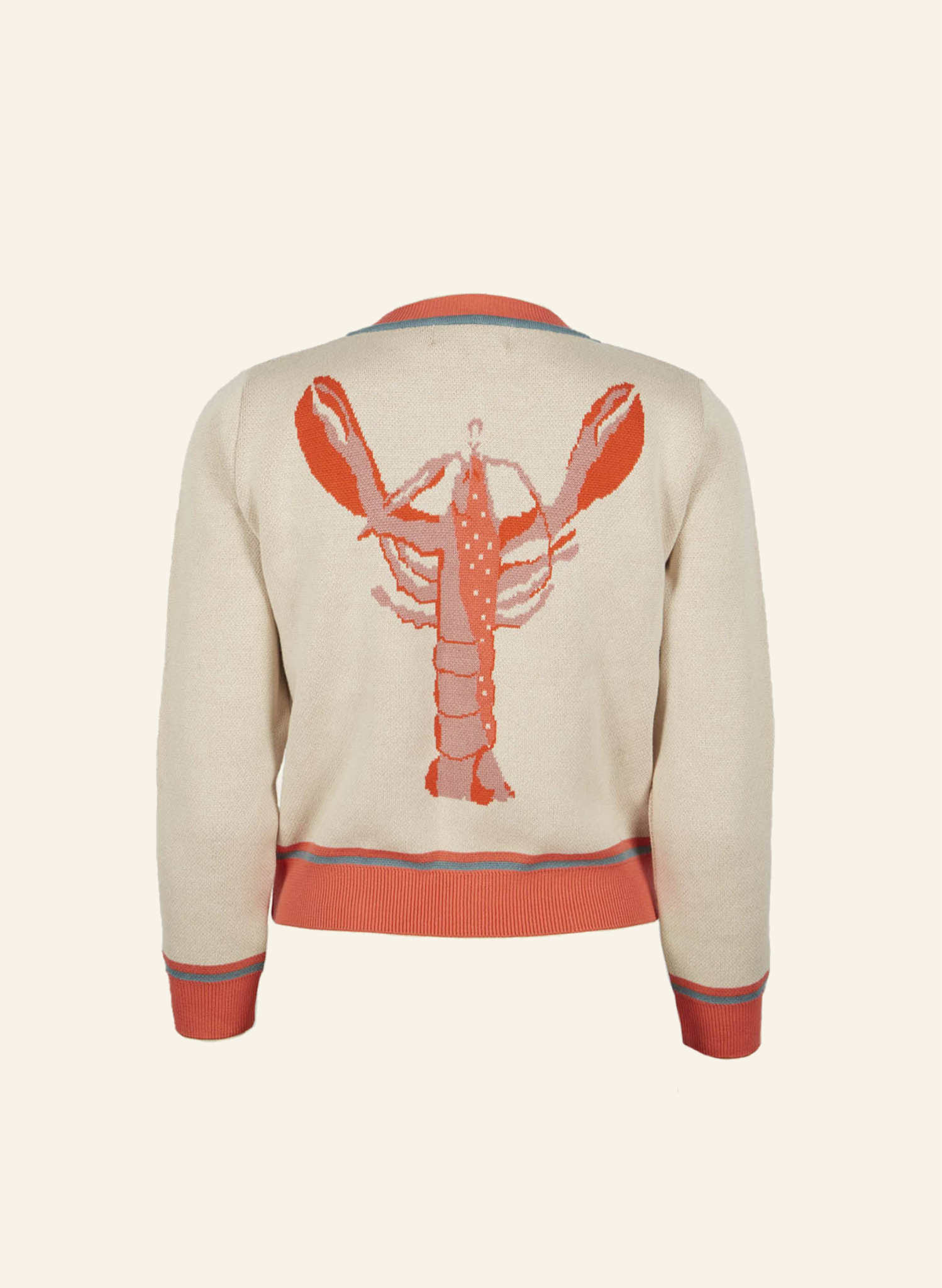 Vera Cardigan - Large Cream Lobster