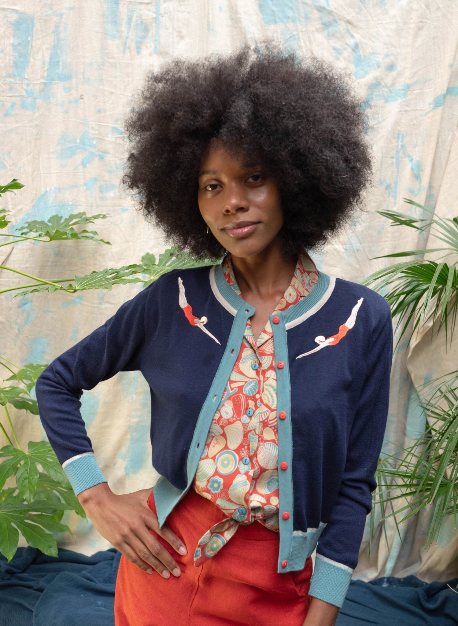 Vera Cardigan - Navy Divers