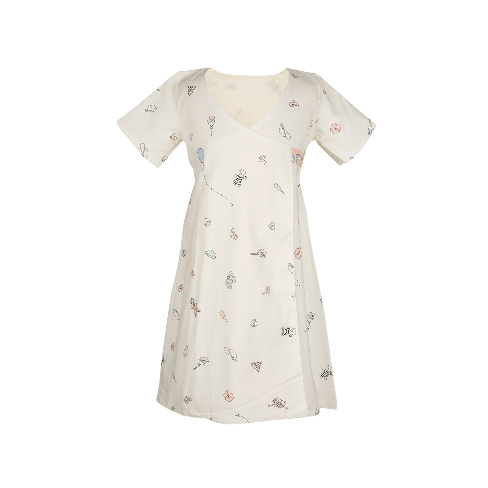 Junko Children's Dress - birthday bash cream pink