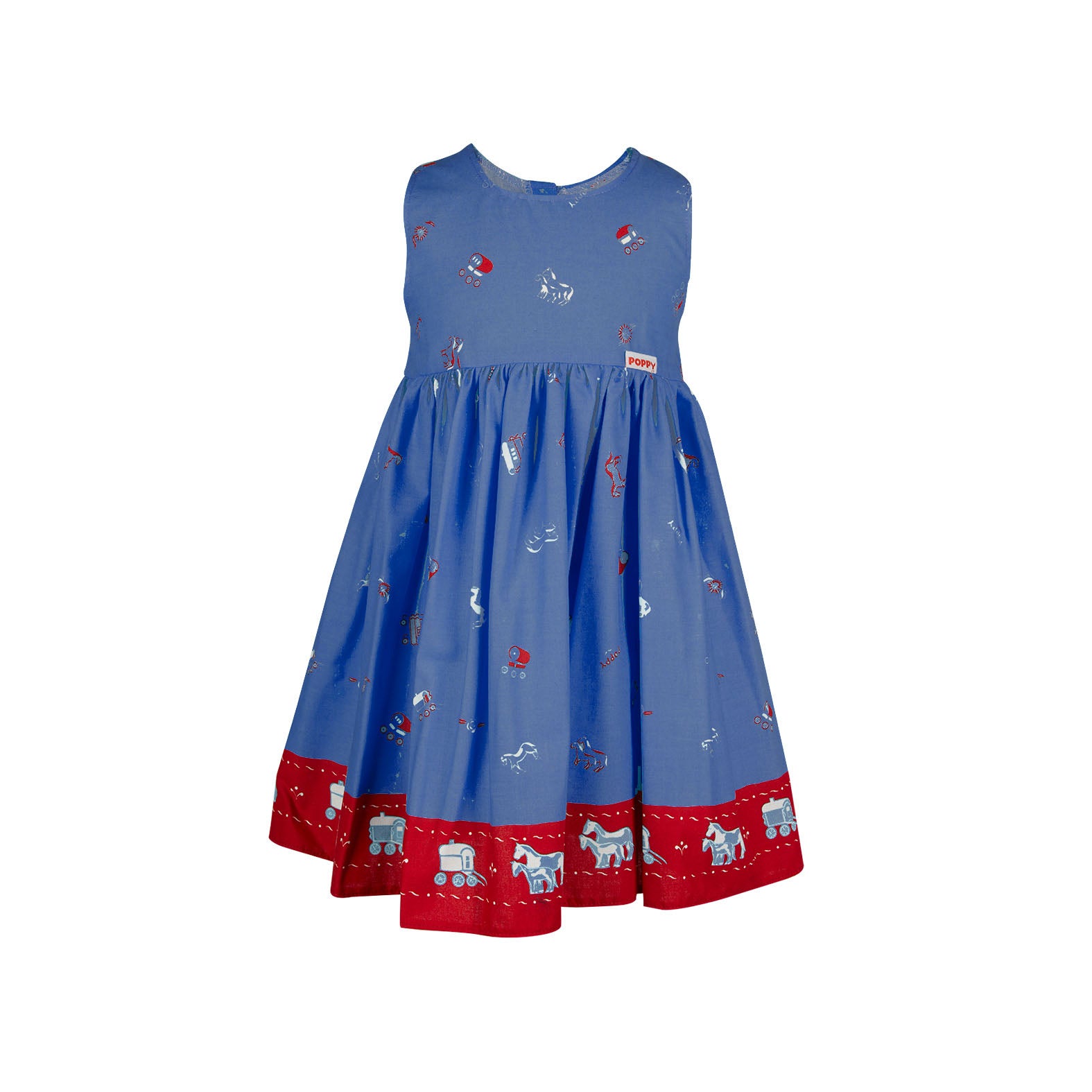 Katie Pinafore Dress - Gypsy Caravan Royal Blue