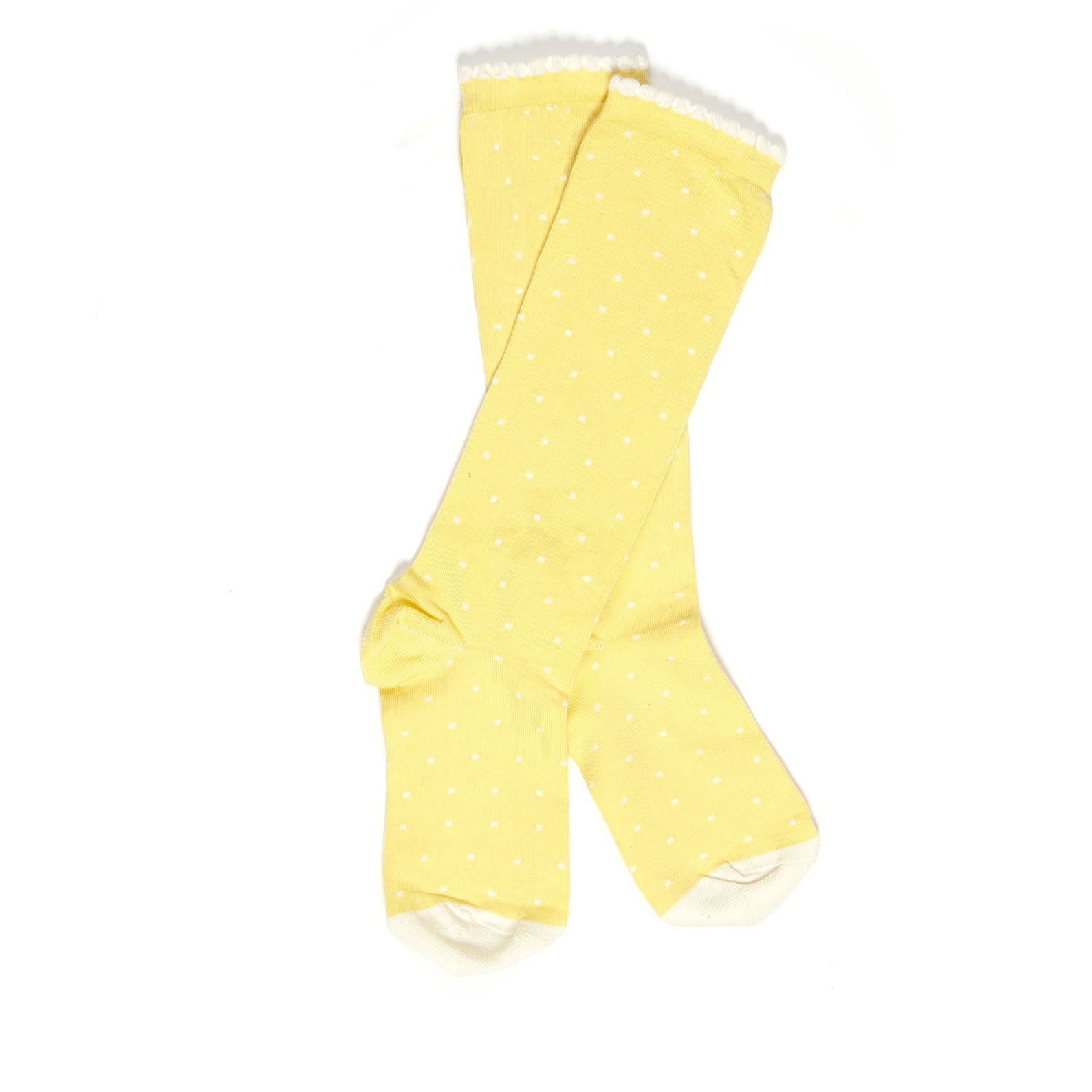 Lemon Polka Dot Print Children's Knee-High Socks | Palava UK