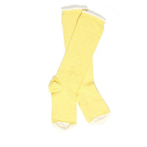 Lemon Polka Dot Print Children's Knee-High Socks | Palava UK