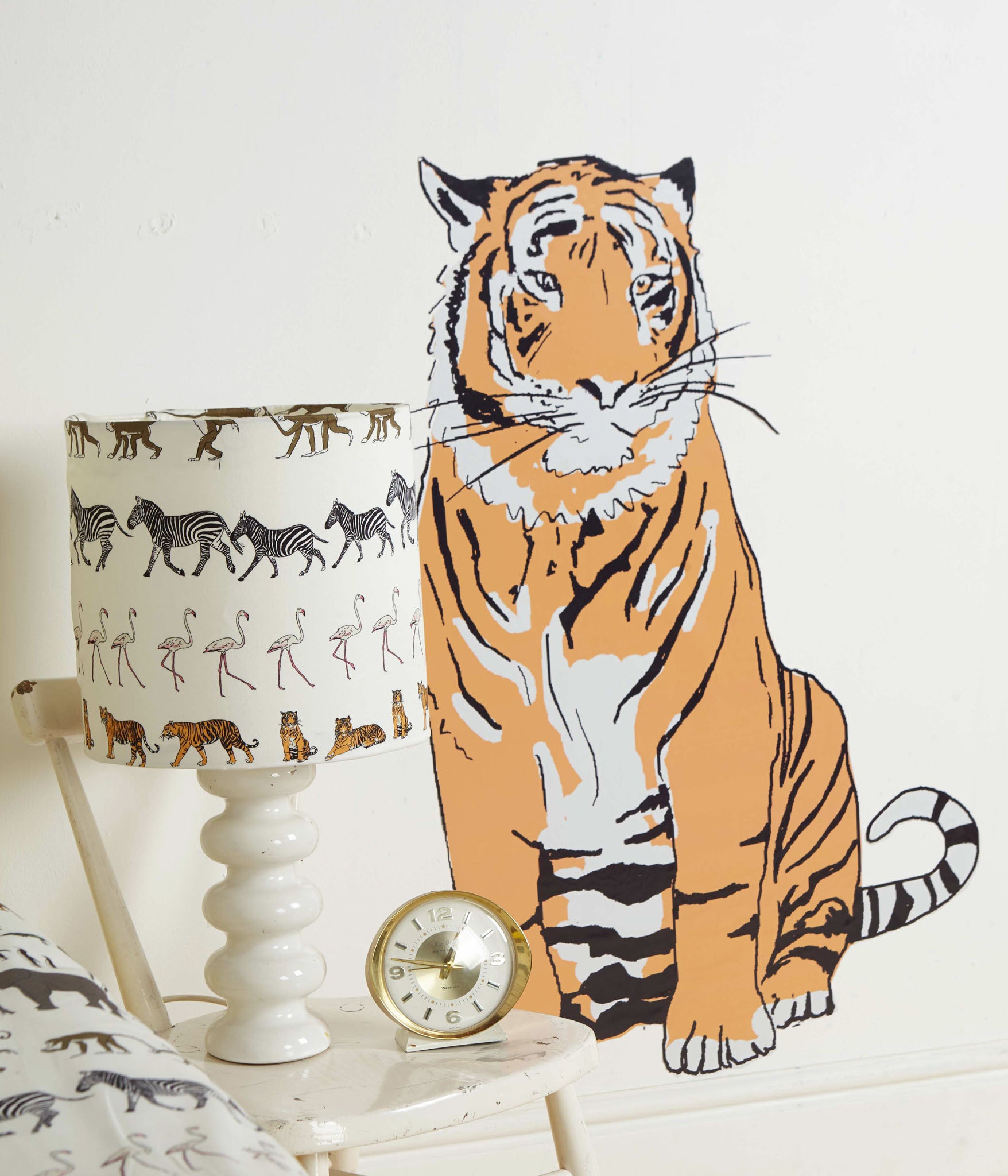 Sitting Up Tiger Wall Sticker - Palava