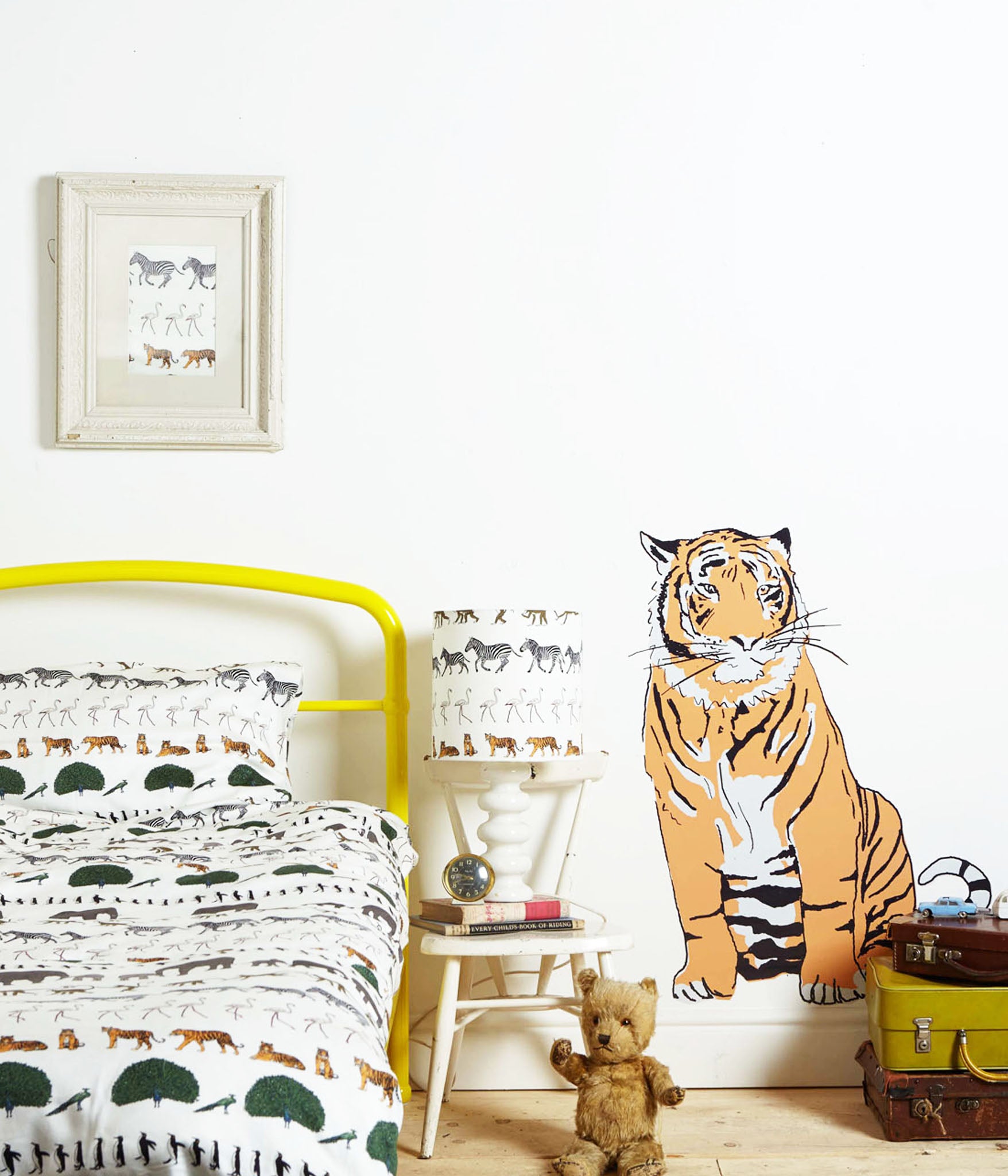 Sitting Up Tiger Wall Sticker - Palava