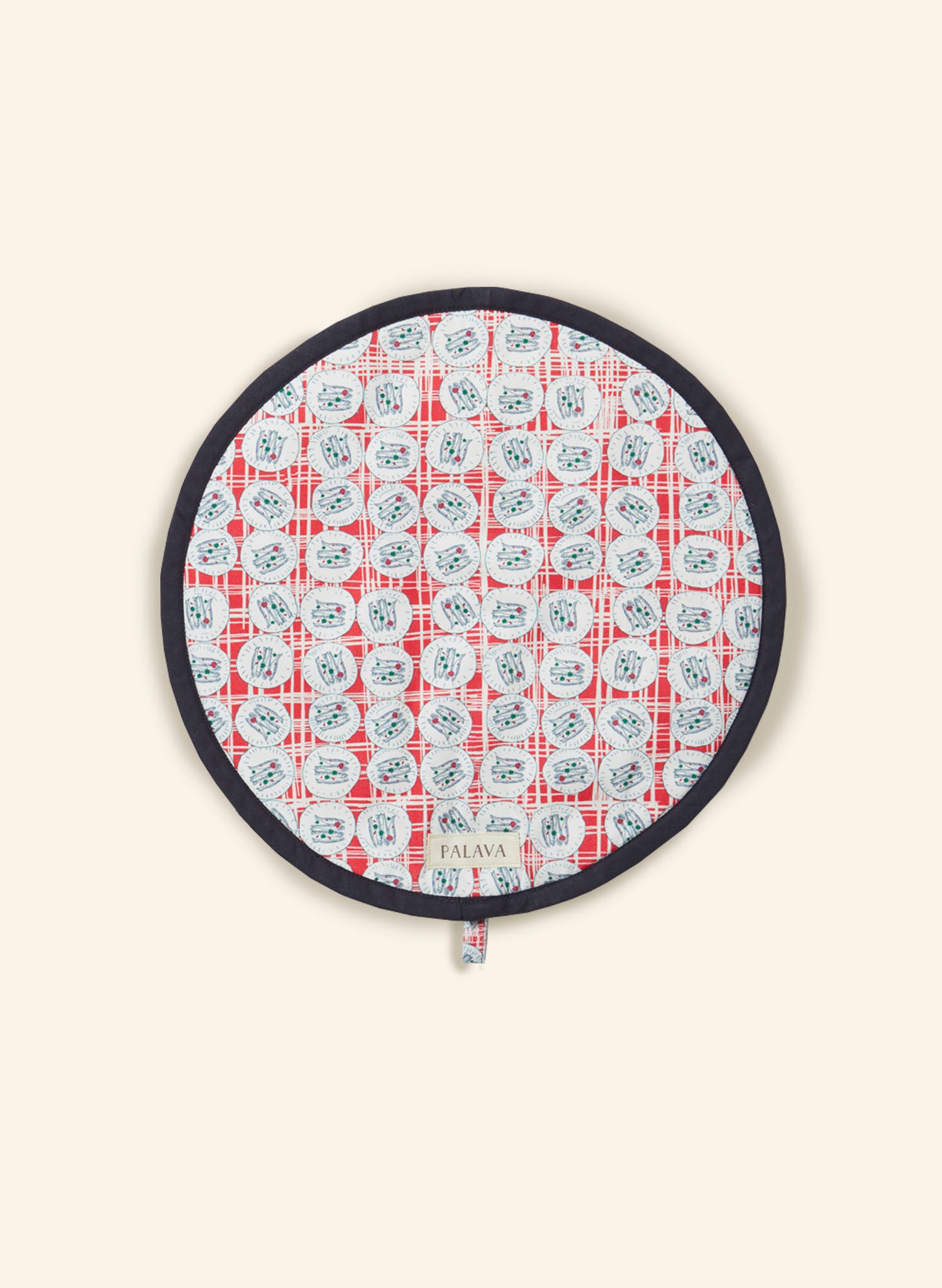 Aga Cover / Placemat - Red Sardines