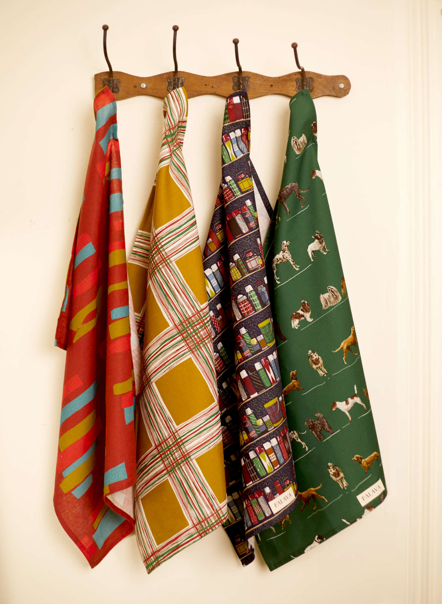 Tea Towel - Navy Thermos Flasks