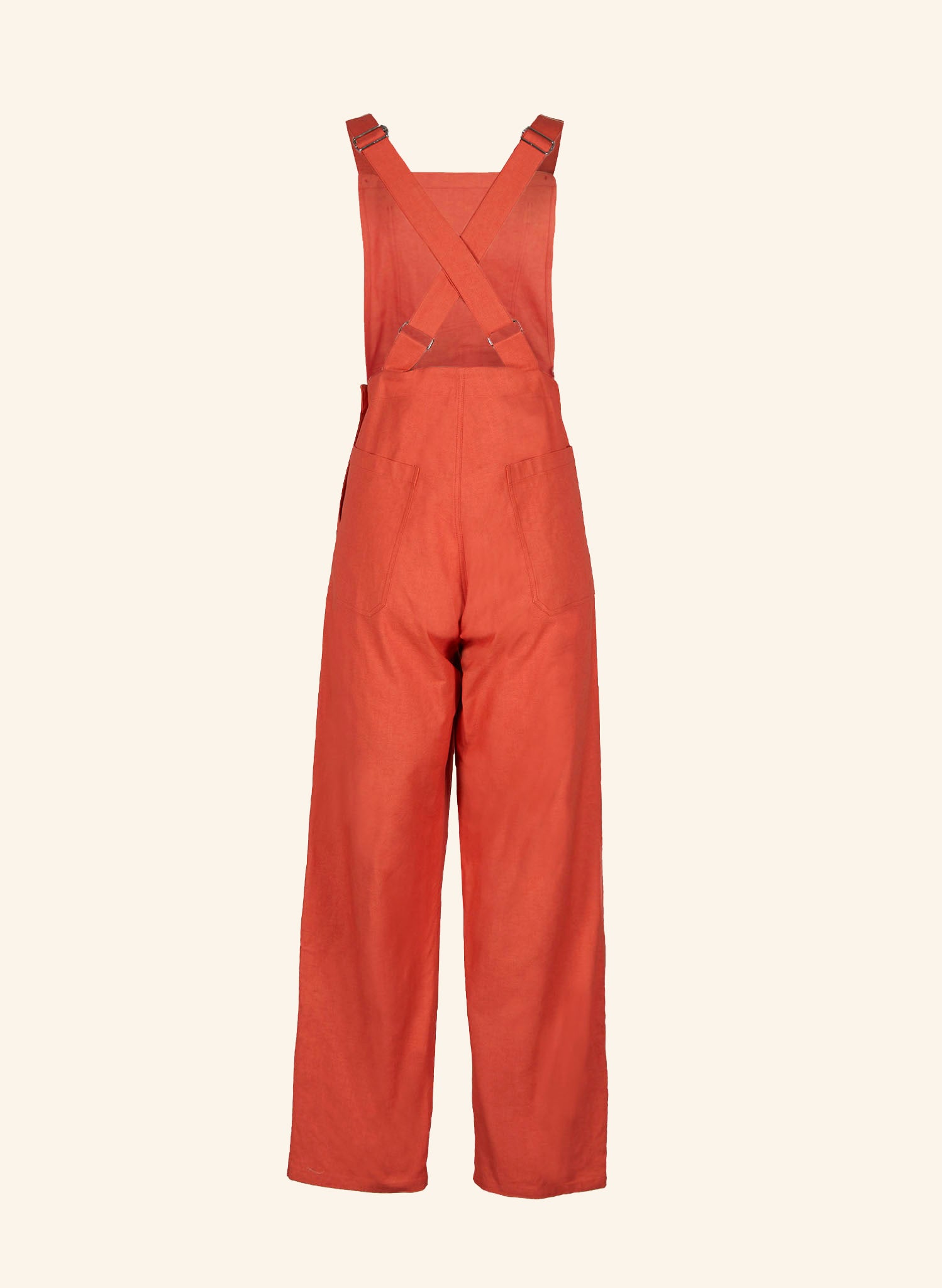 Bonnie Dungarees - Orange Red