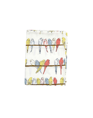 Single Pillowcase - Ivory Budgies - Palava