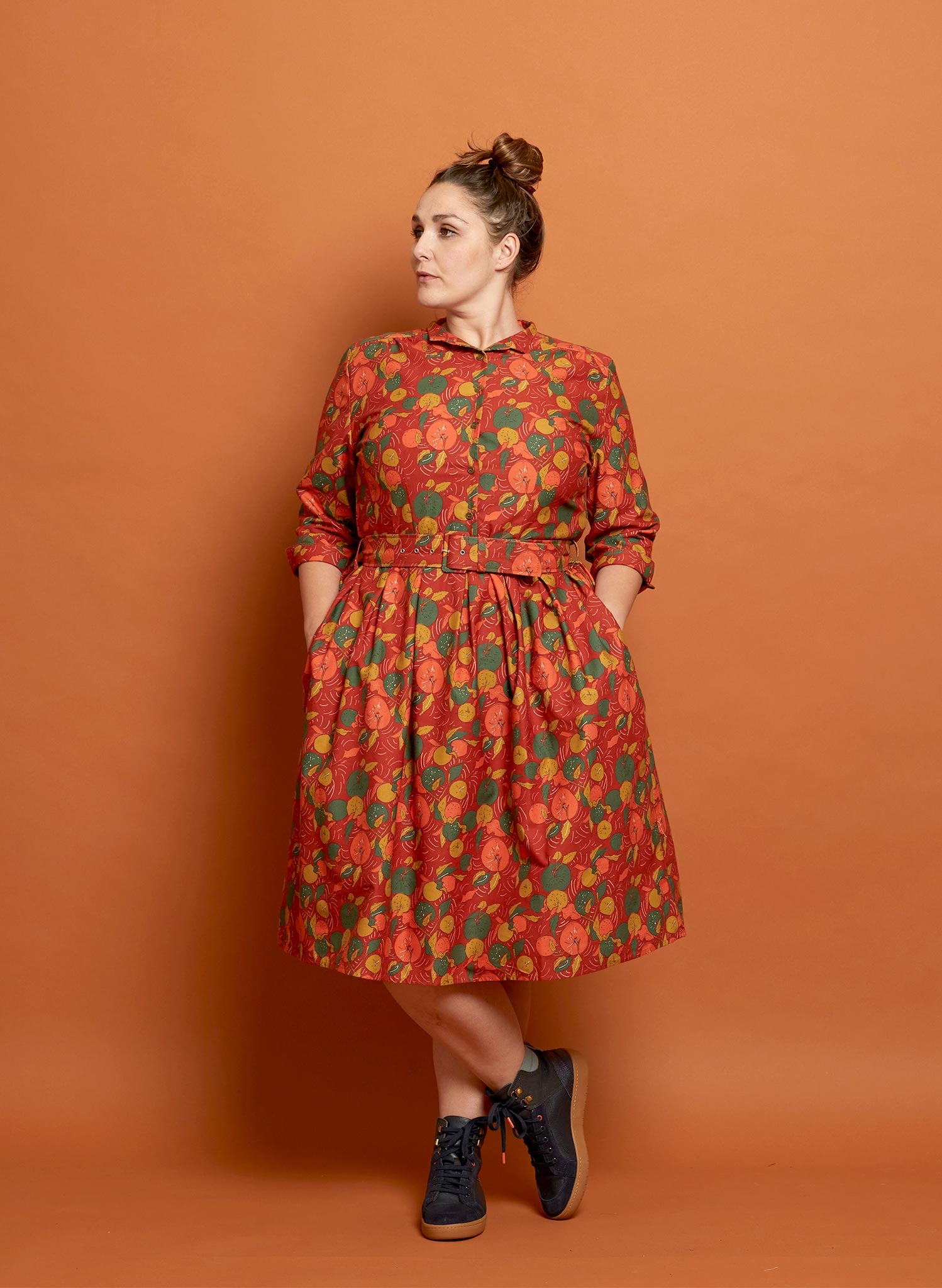 Red Apple Orchard - Cotton Twill - Fabric