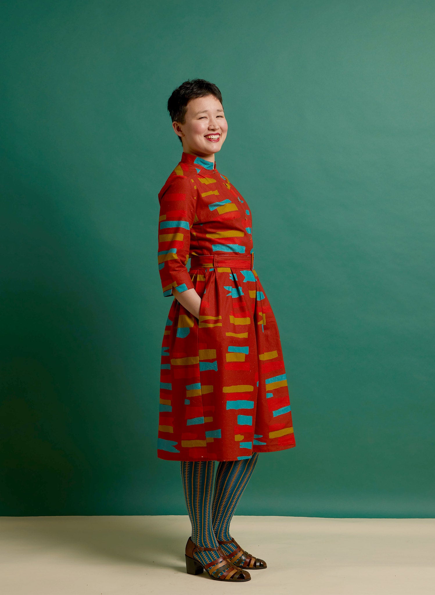 Cynthia Dress - Rust Red Archive