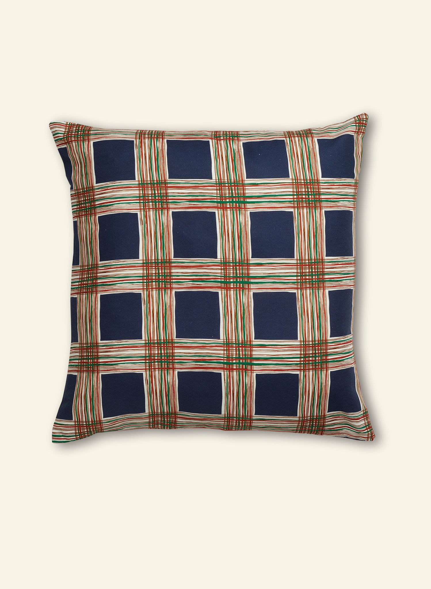 Simple Cushion Cover - Navy Checks