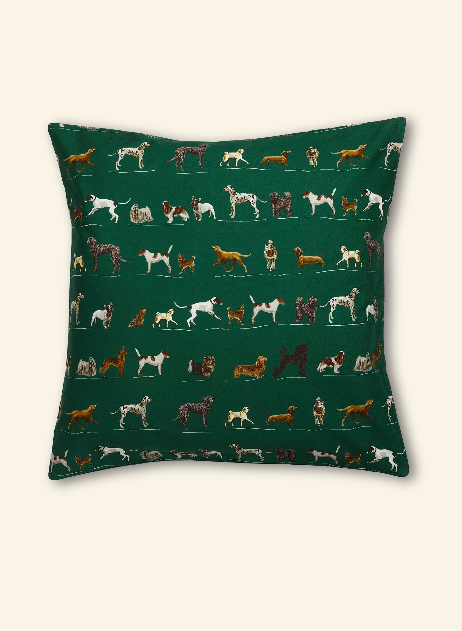 Dog Bed - Green Porcelain Dogs