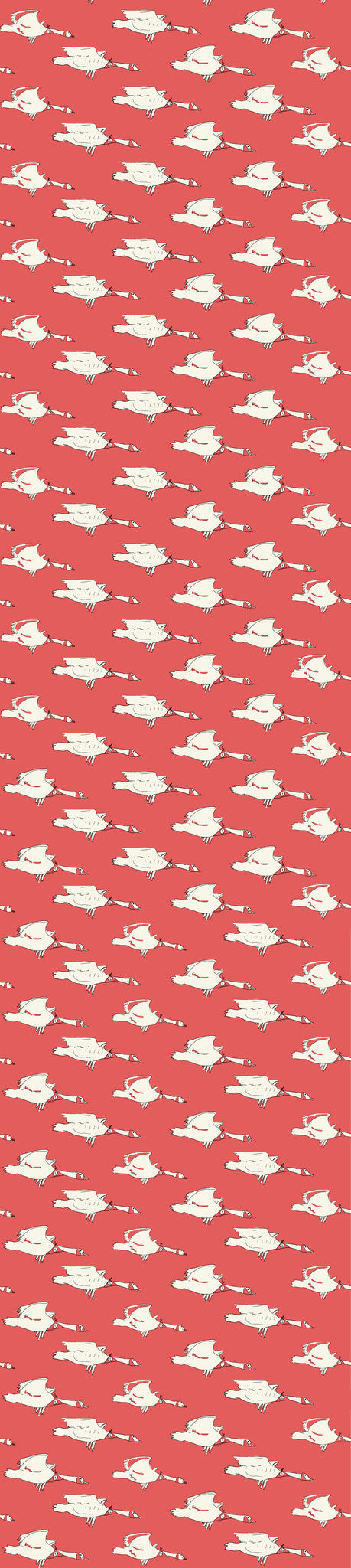 Red Ducks Fabric - Palava