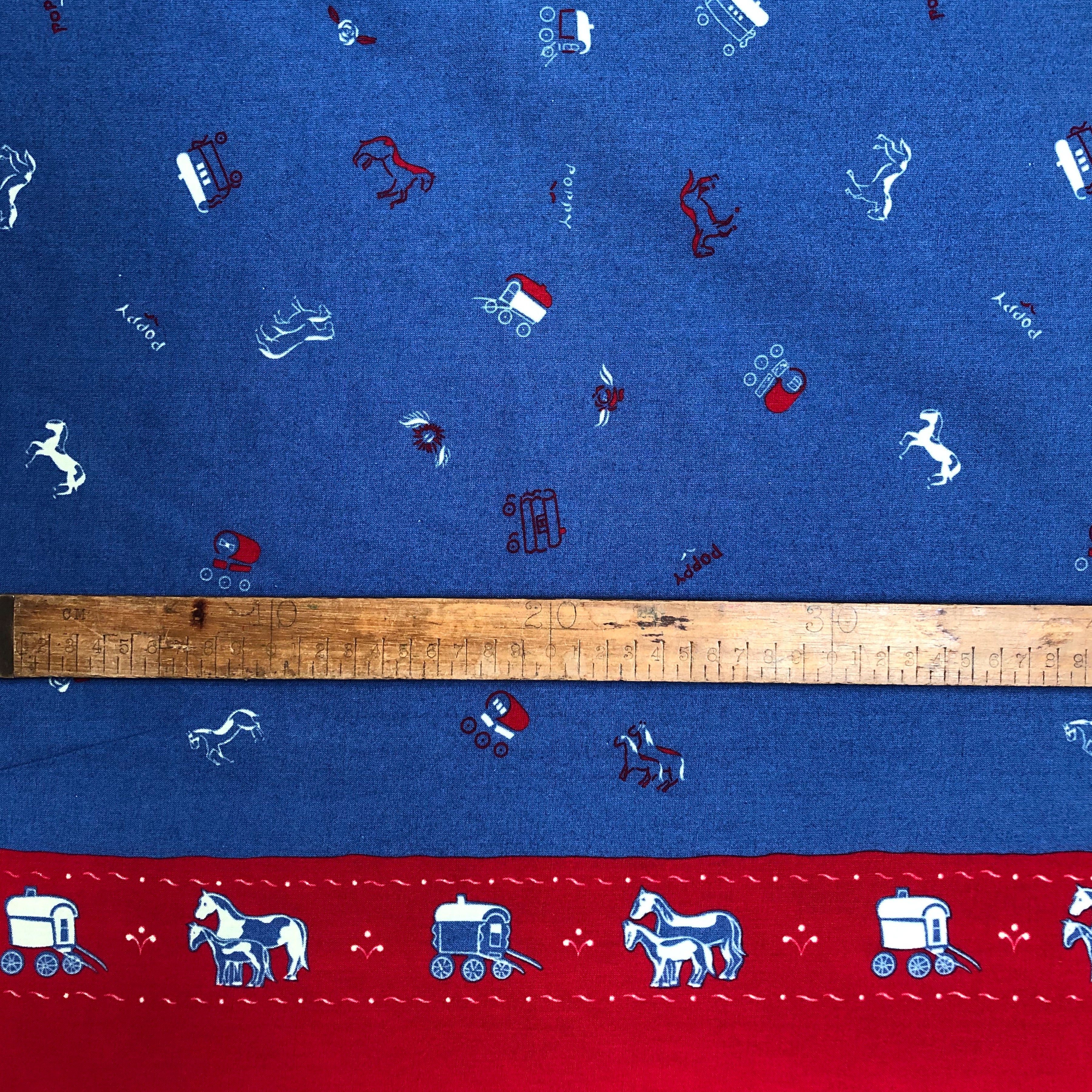 Gypsy Caravan Blue Fabric - Cotton
