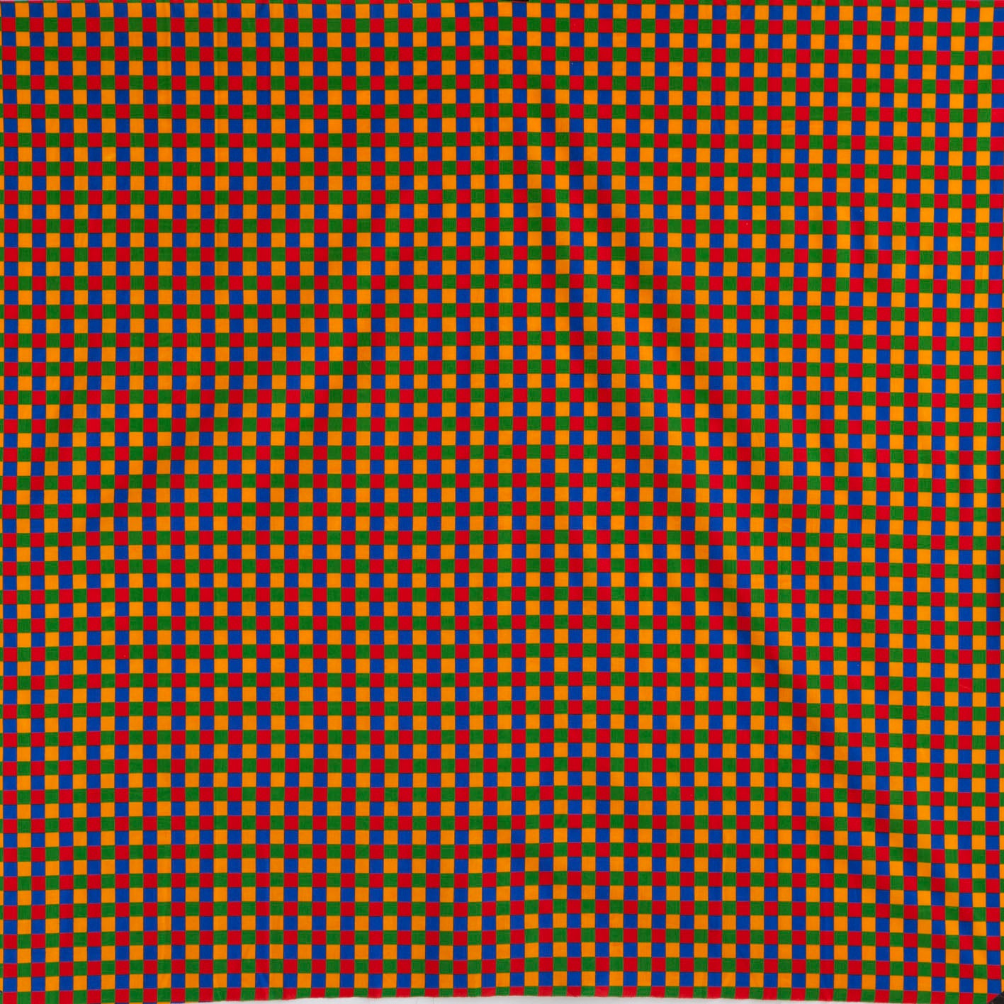 Remnant - 2.5m - Primary Check Print Fabric - Cotton