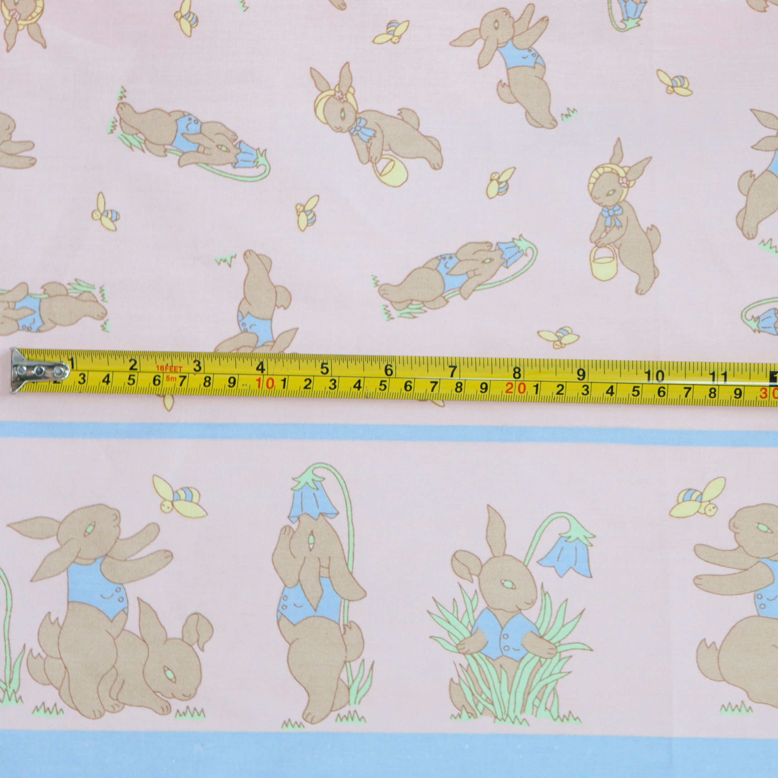 Pink Rabbit Fabric - Cotton