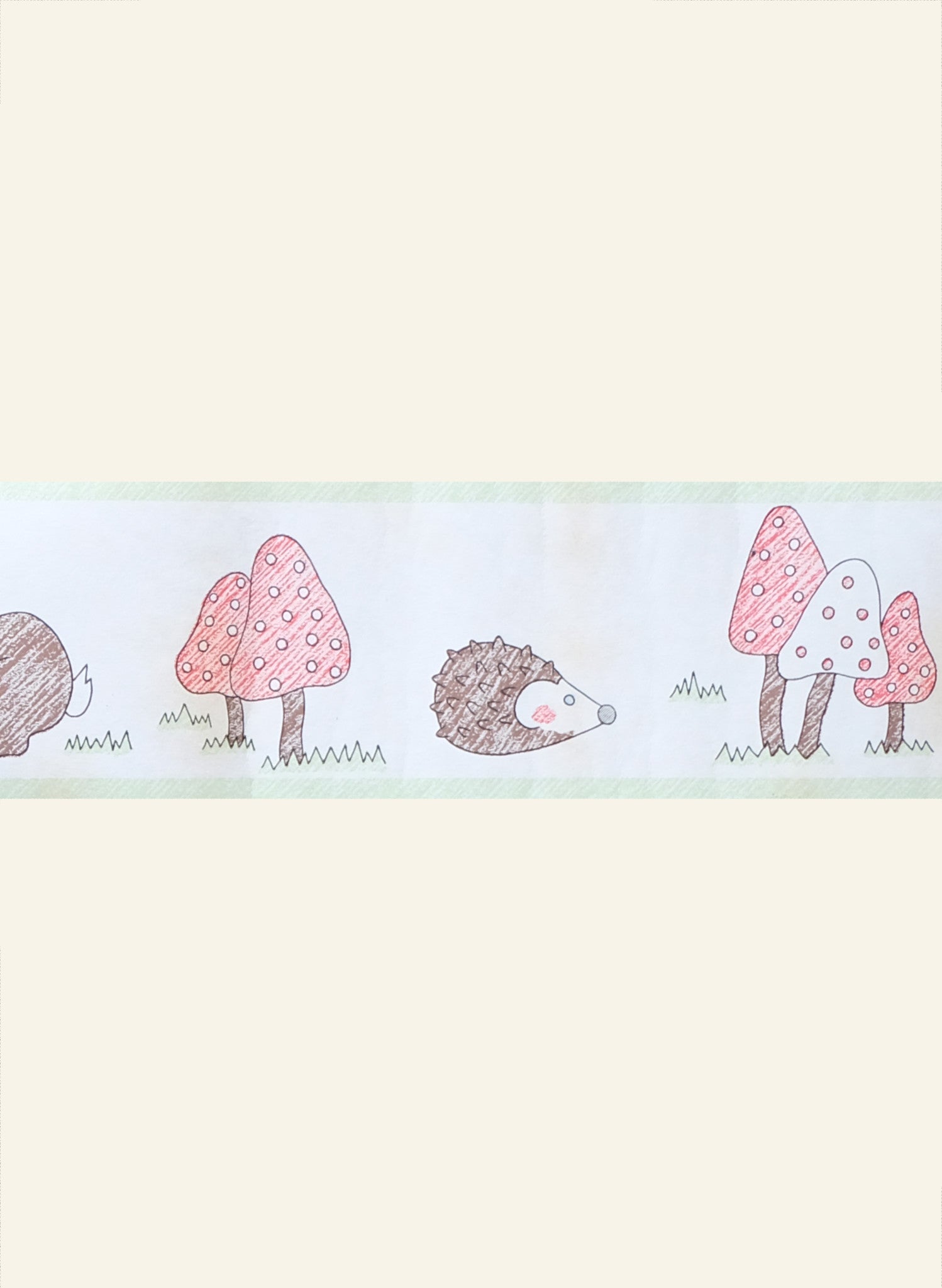 Poppy - Large Mole and Hedgehog - Wallpaper Border - 10m