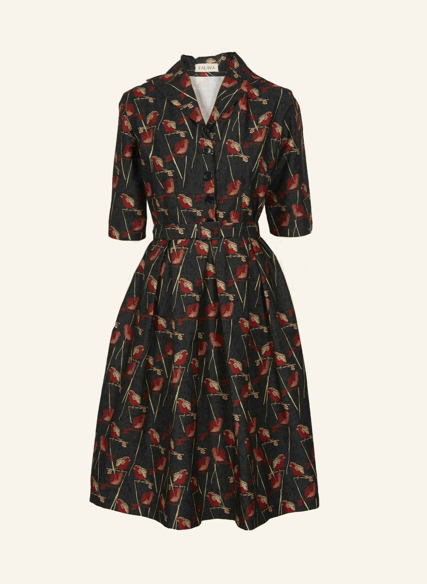Ida - Forest Green Robin Dress