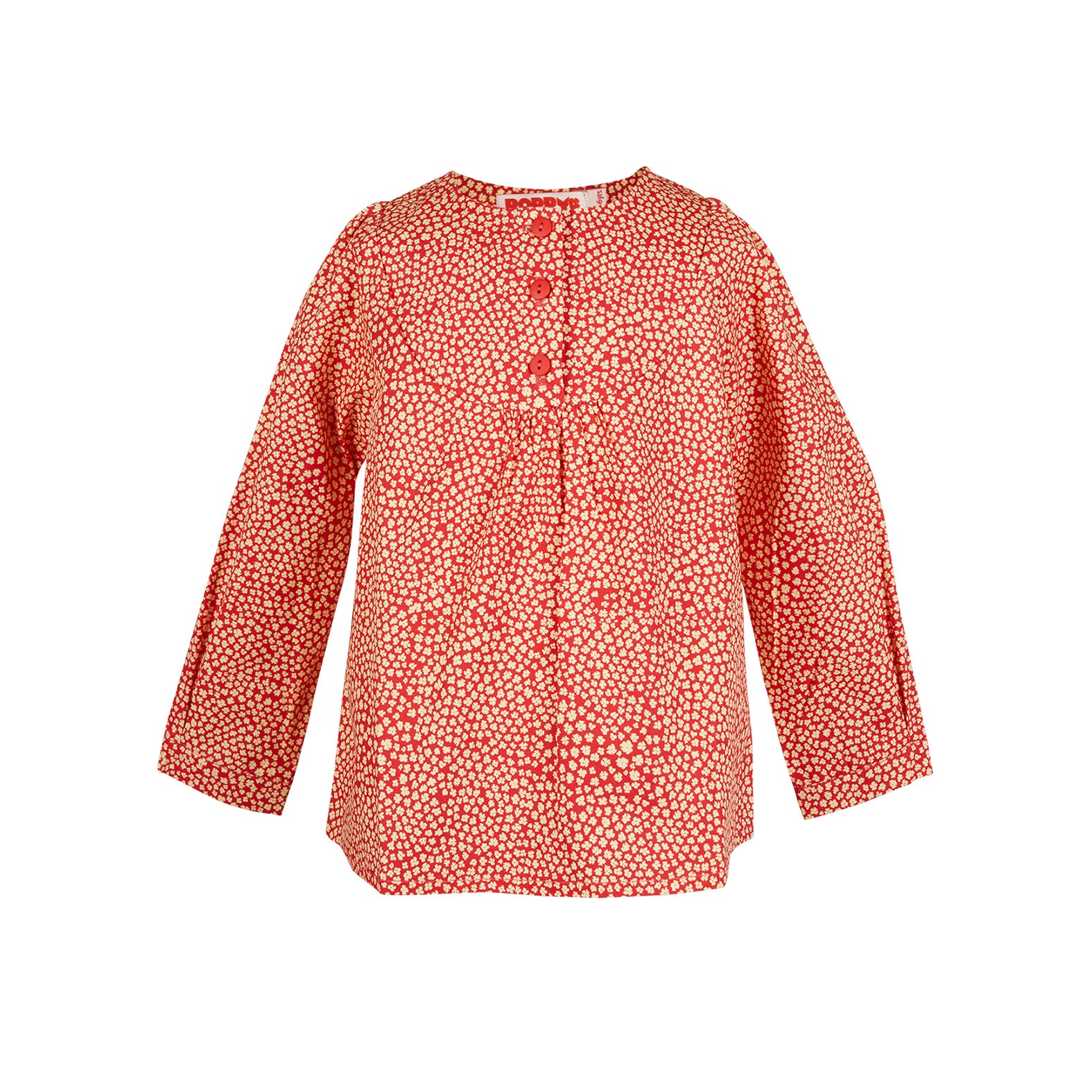 Izzy girl's blouse - Red poppy print