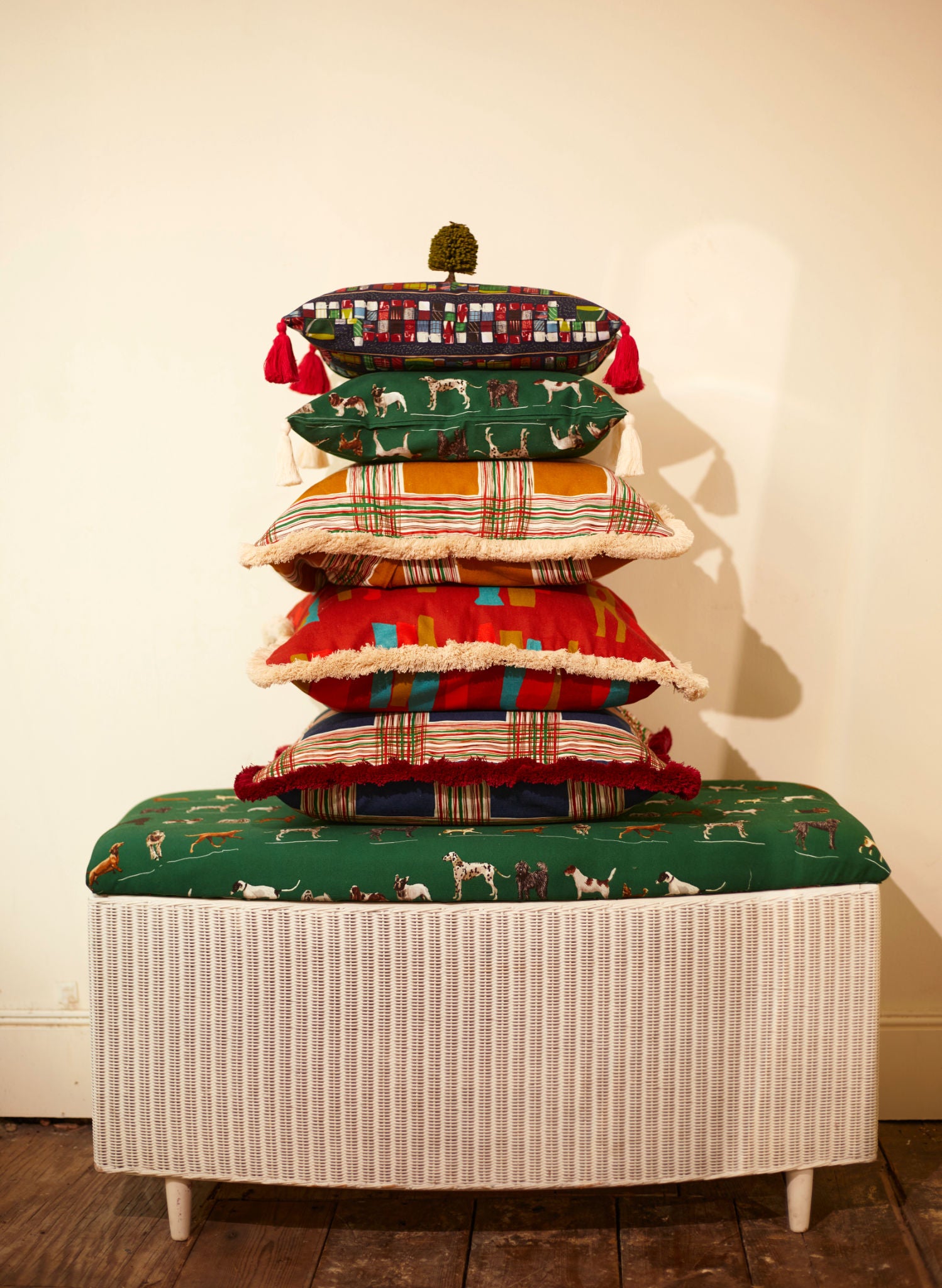 Cushion Cover - Mustard Checks