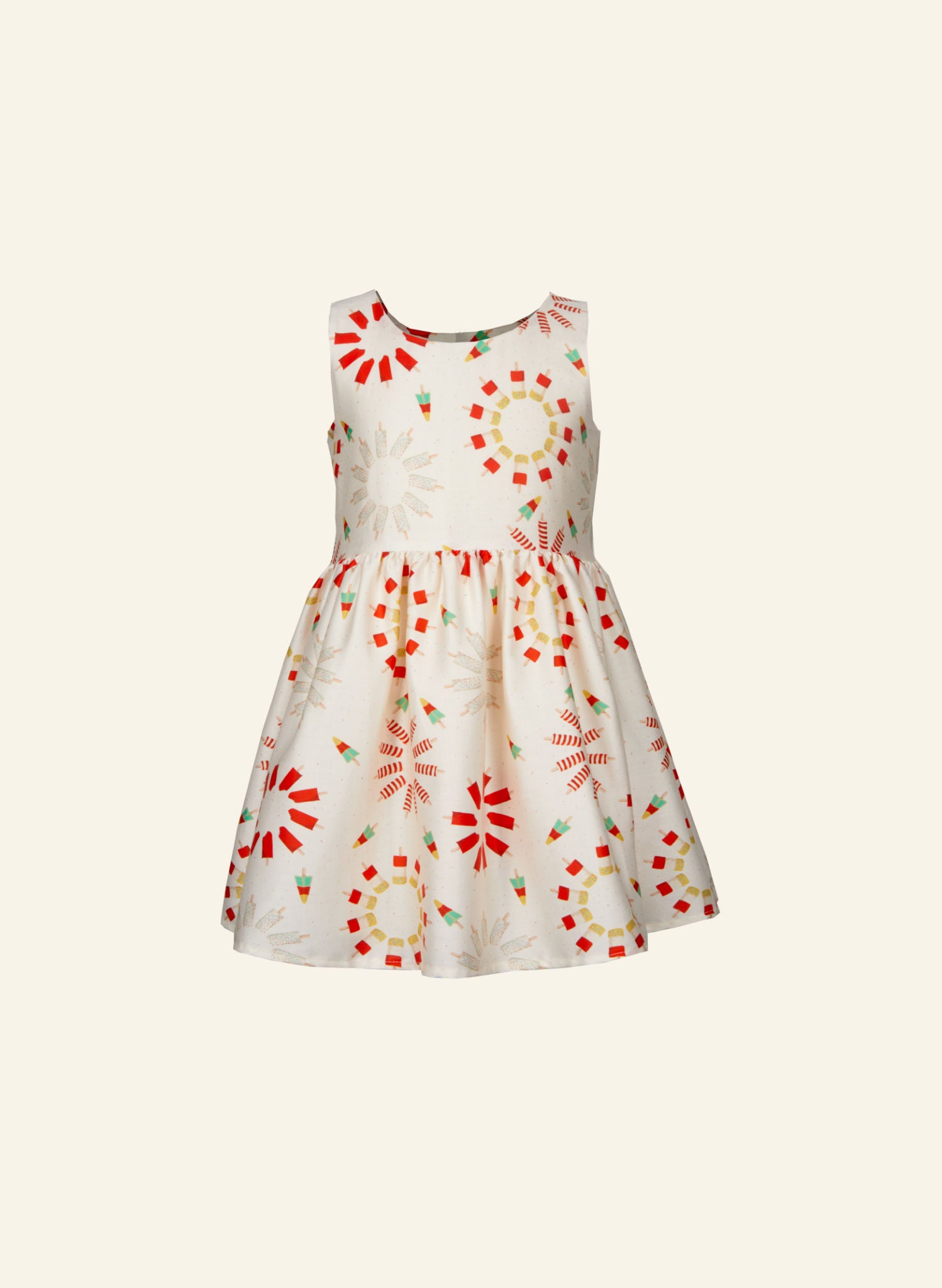 Martha Girl's Dress - Ivory Ice Cream