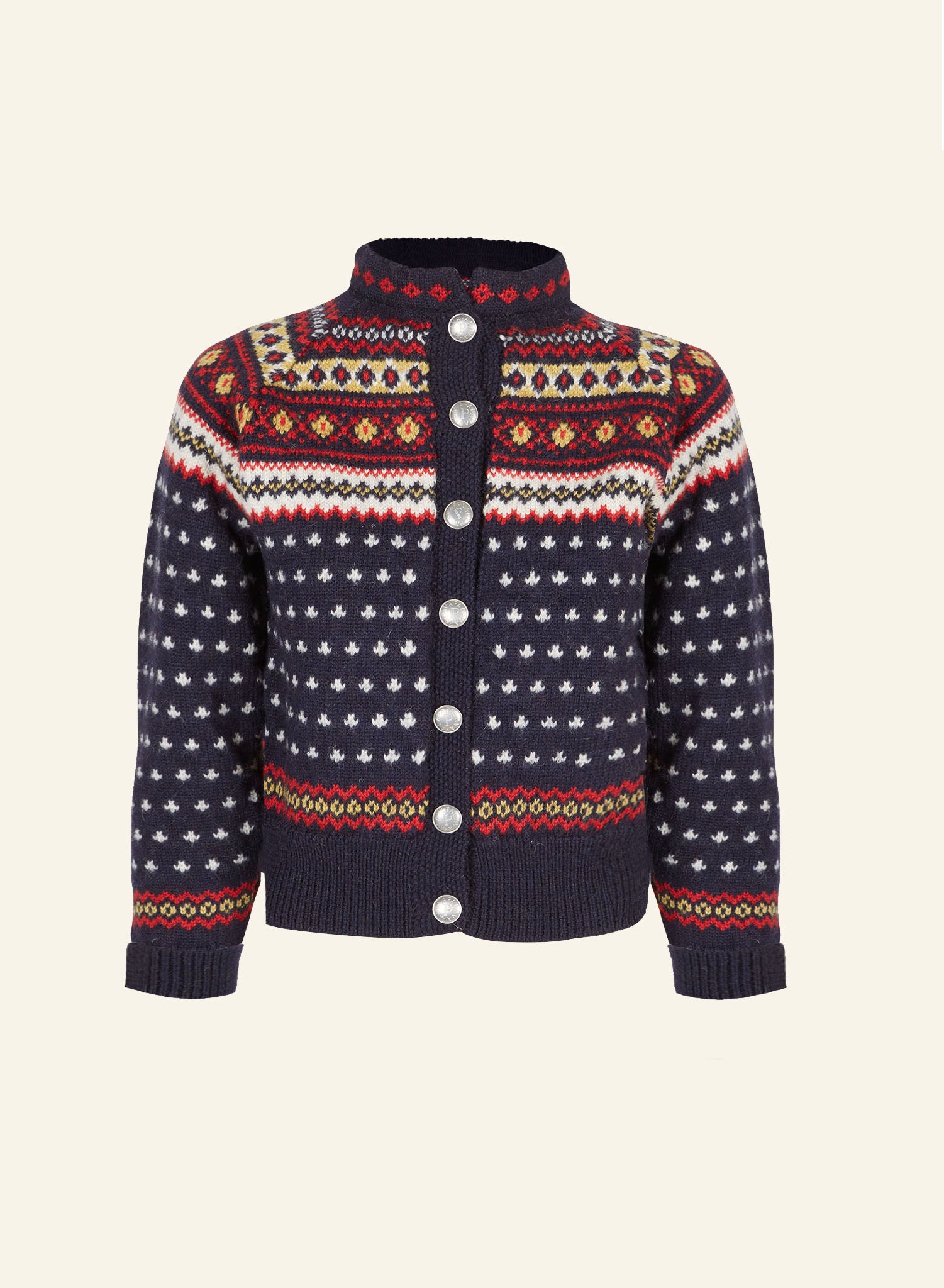 Heritage - 100% British Wool Cardigan - Molly Navy