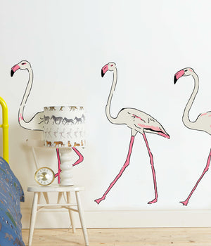 Three Flamingos Wall Sticker - Palava