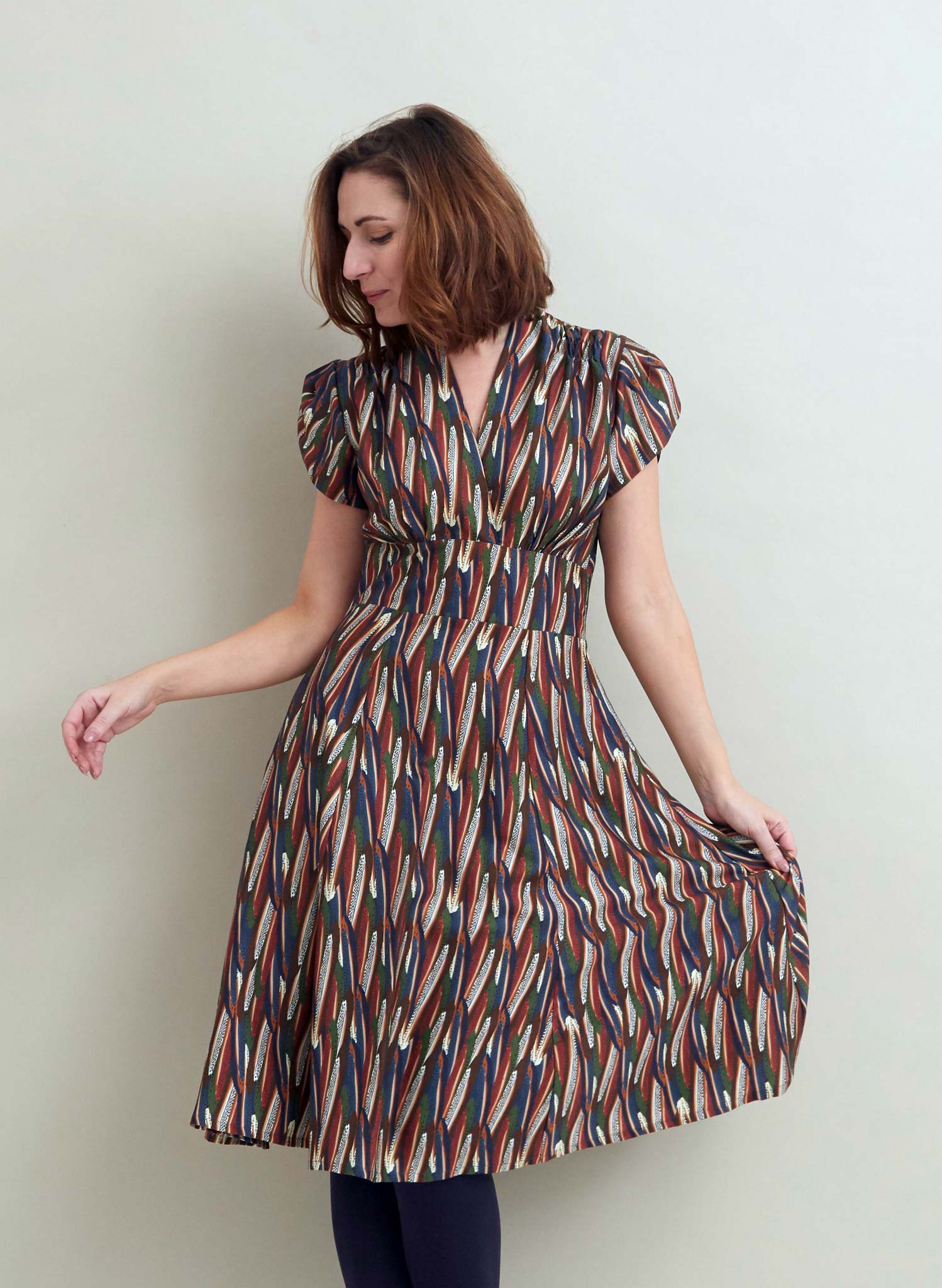 Rita - Multi Feathers Dress