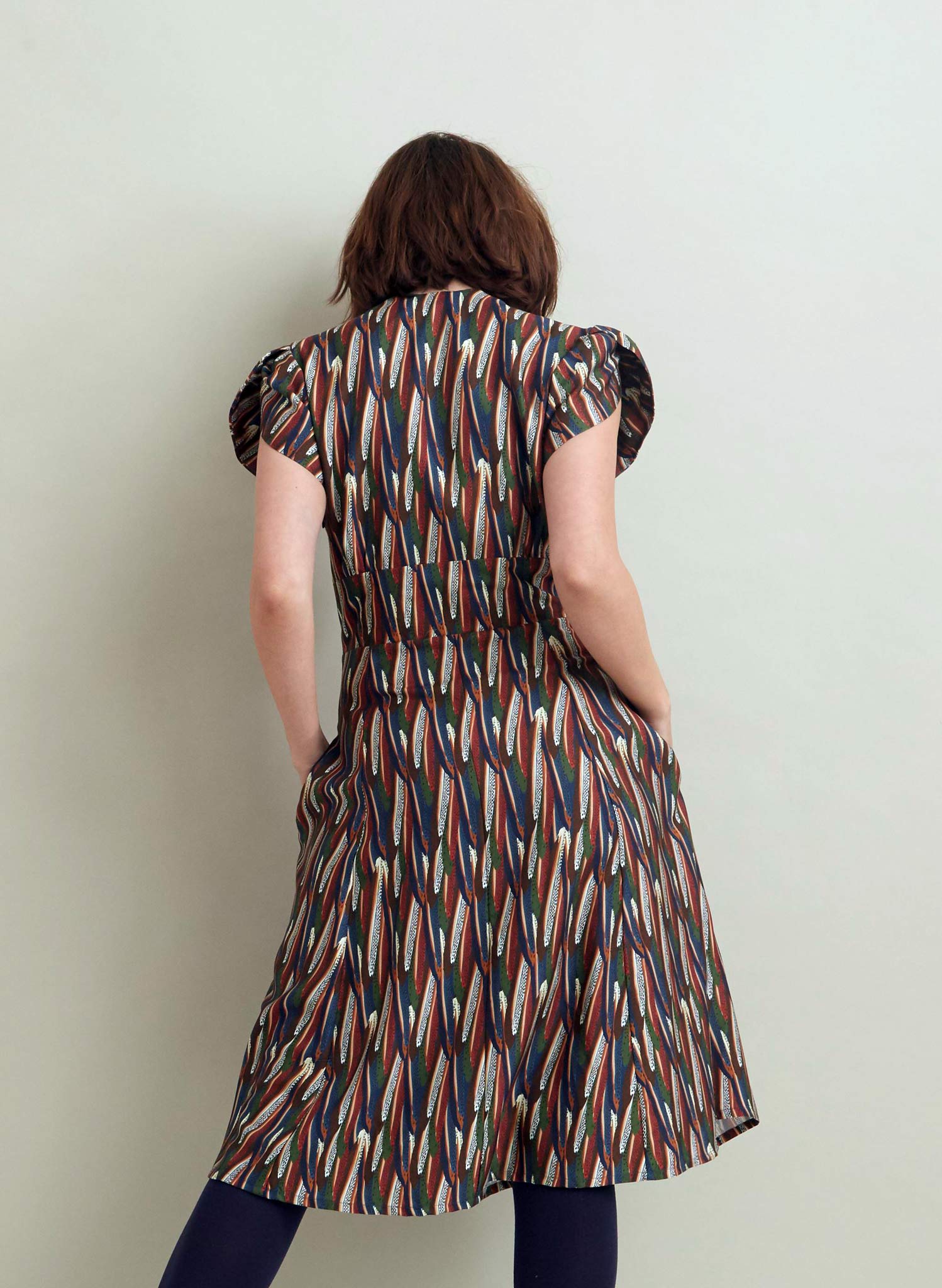 Rita - Multi Feathers Dress