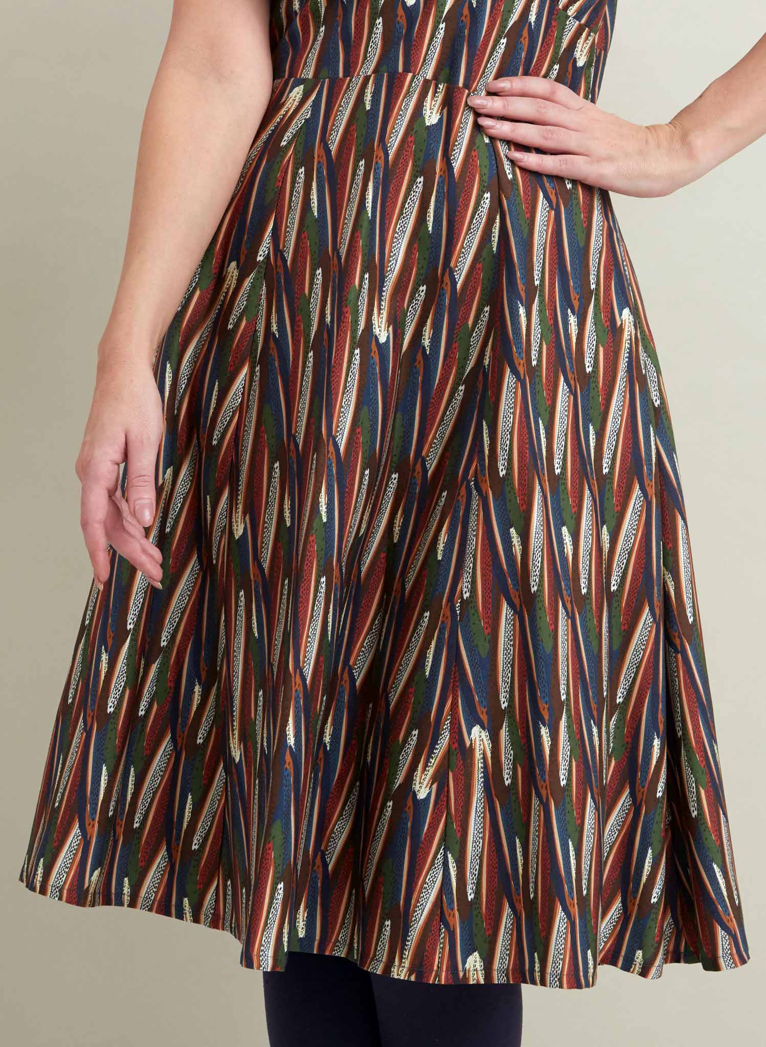 Rita - Multi Feathers Dress