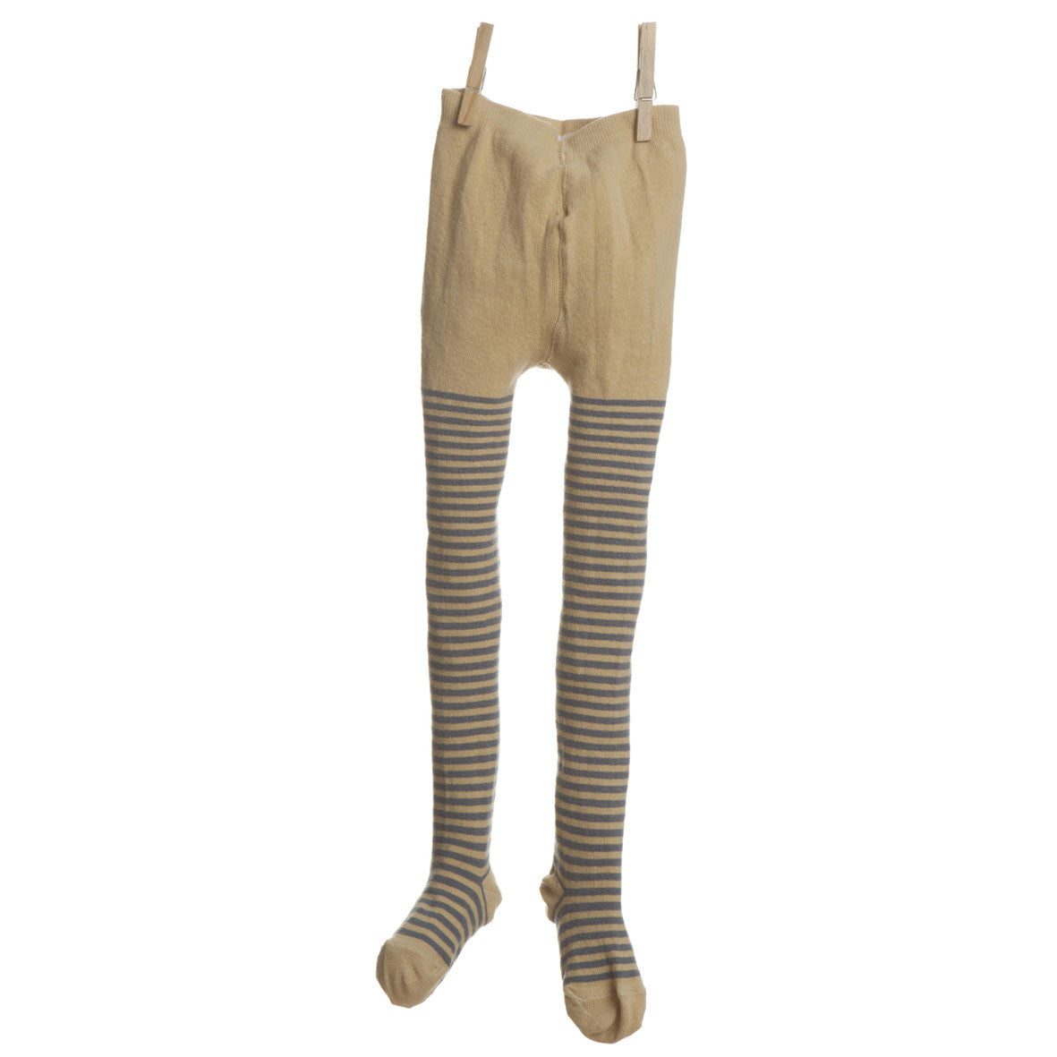 Children's Tights - Mustard/Grey Stripe - Palava