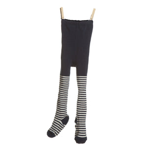 Children's Tights - Navy/Cream Stripe - Palava