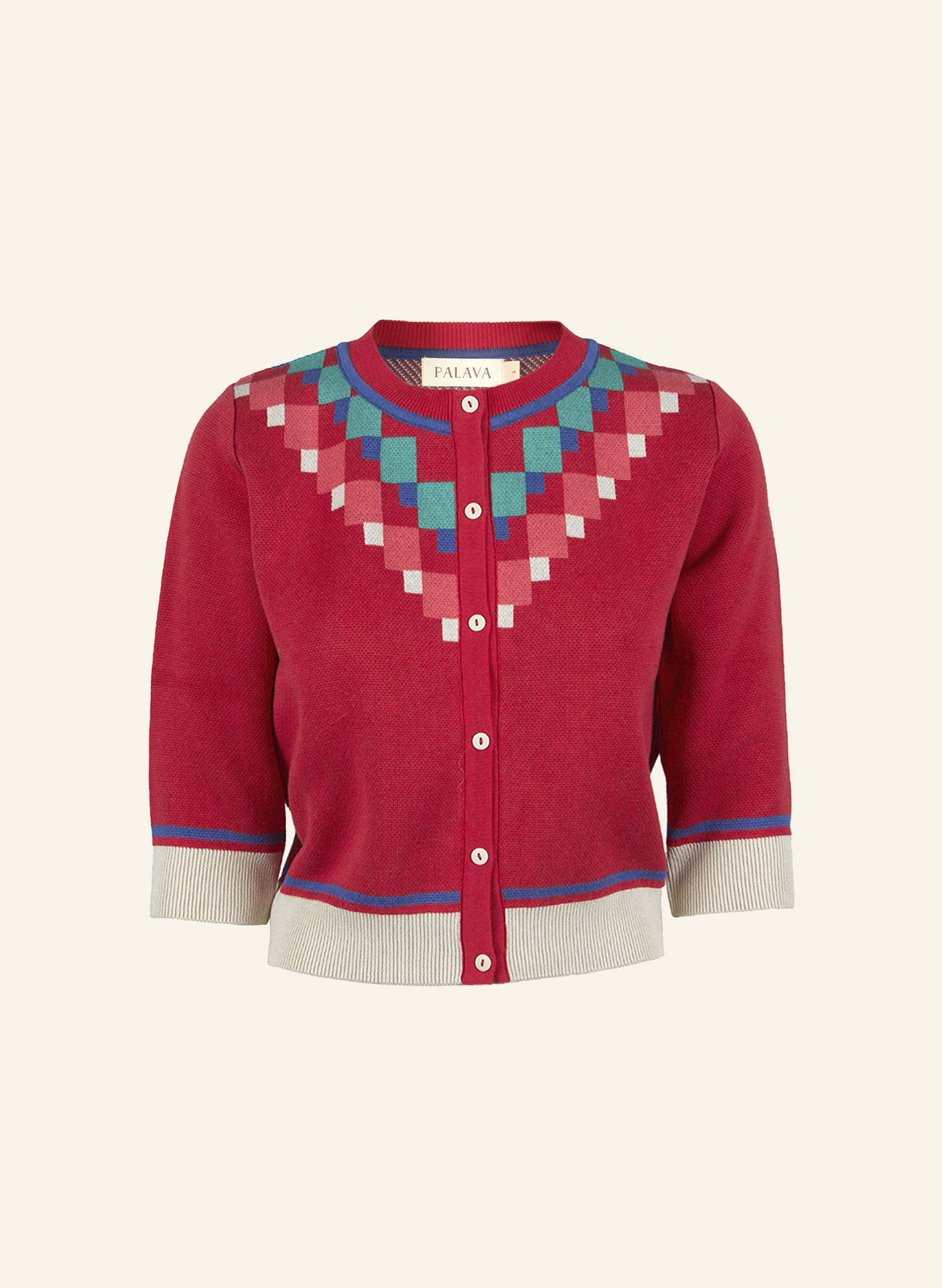 Vera - Red Mexican Terrace Cardigan