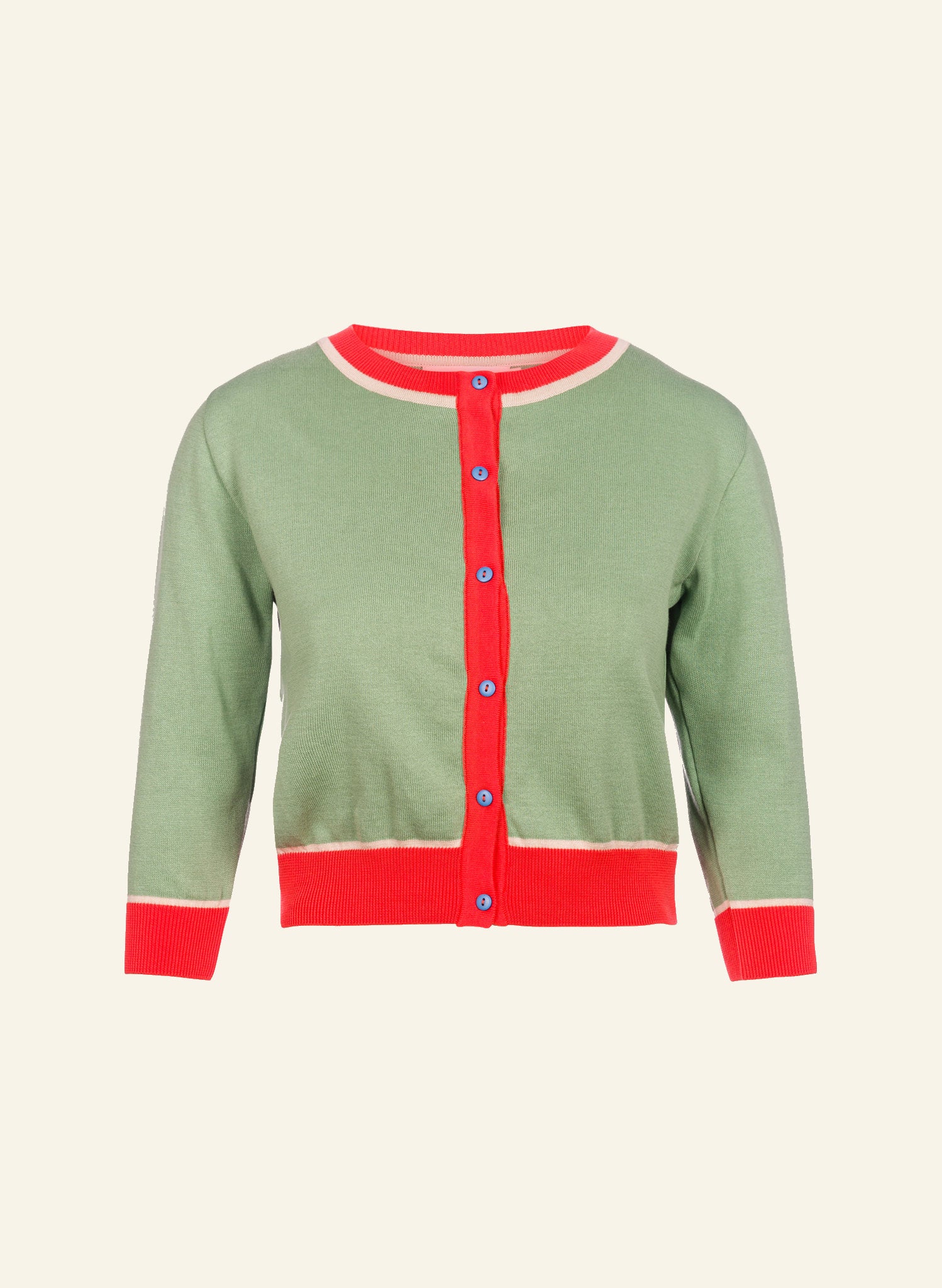 Vera Cardigan - Peapod Green Floral Corsage