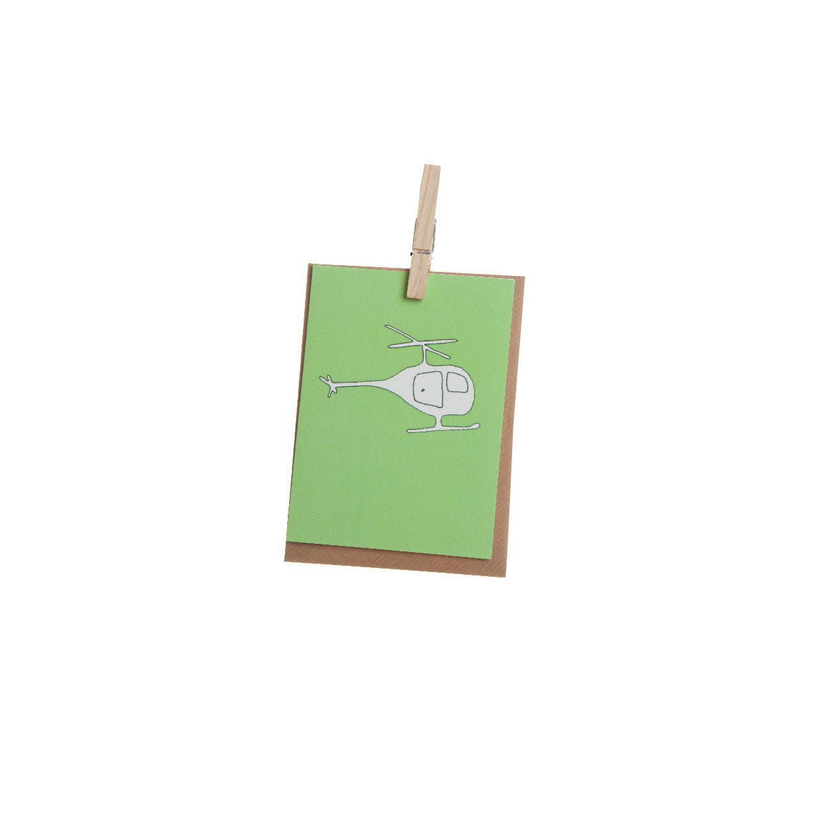 Greeting Card - Green Helicopter - Palava